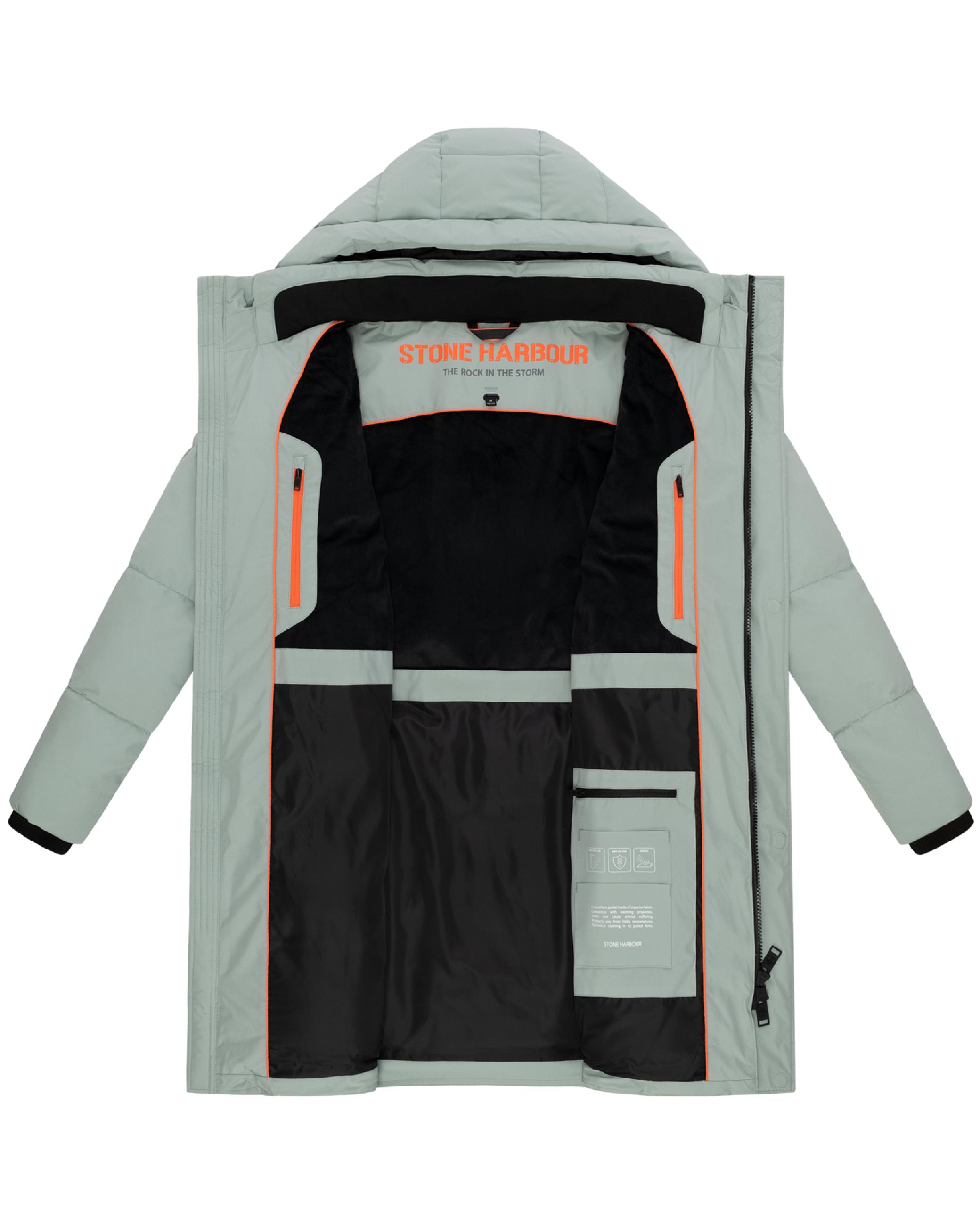 Winter Steppmantel mit Kapuze "Hadrieen XX" Ice Green