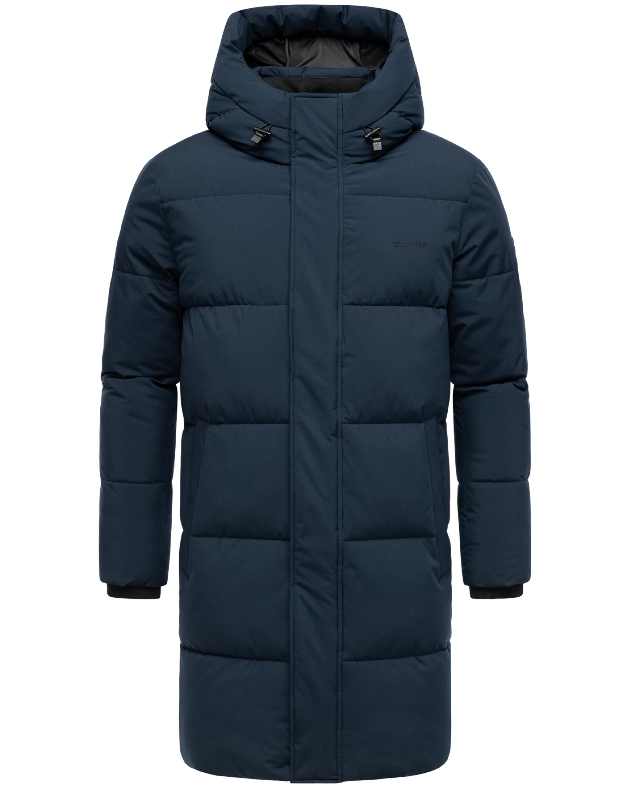 Winter Steppmantel mit Kapuze "Hadrieen XX" Navy