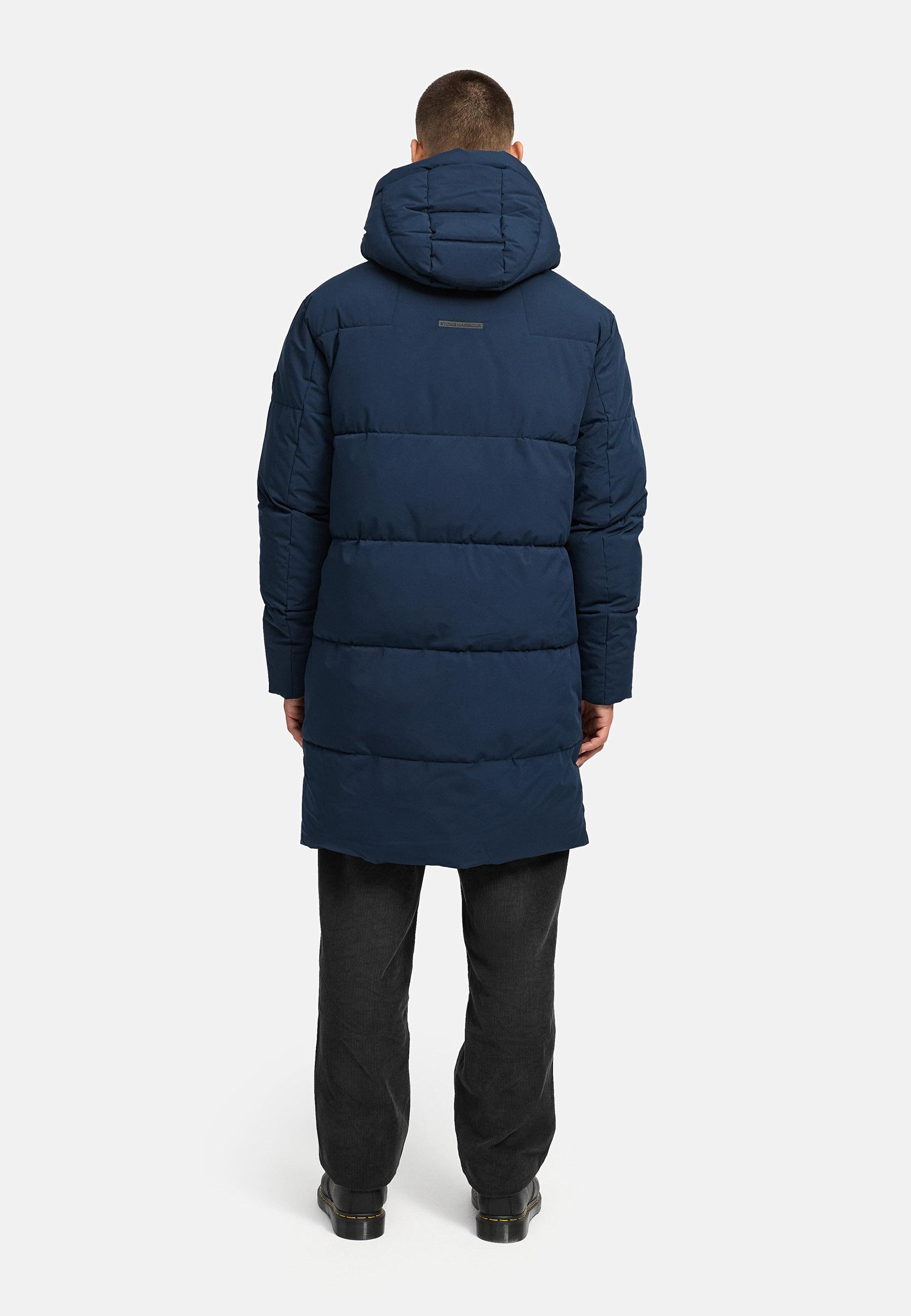 Winter Steppmantel mit Kapuze "Hadrieen XX" Navy