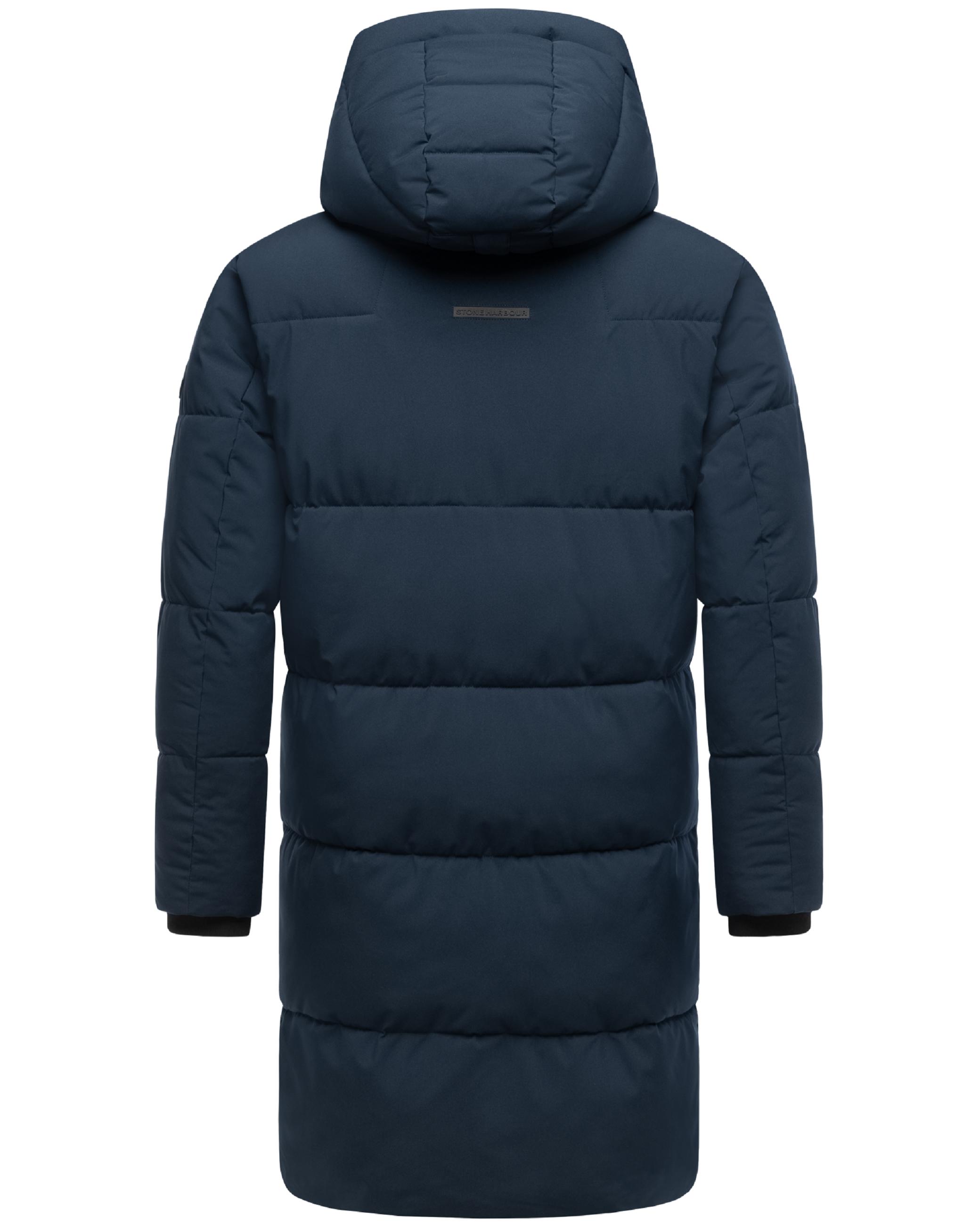 Winter Steppmantel mit Kapuze "Hadrieen XX" Navy