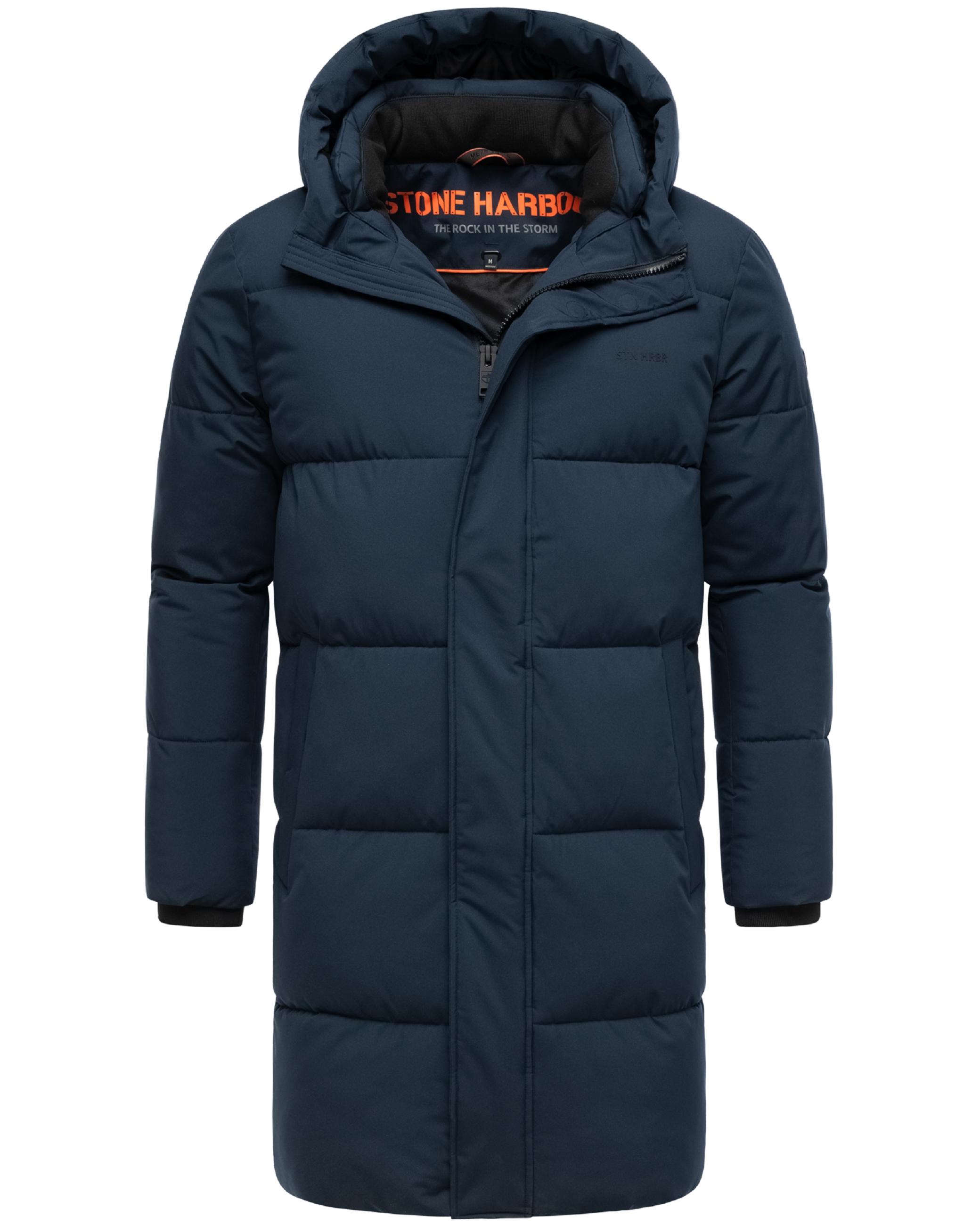 Winter Steppmantel mit Kapuze "Hadrieen XX" Navy