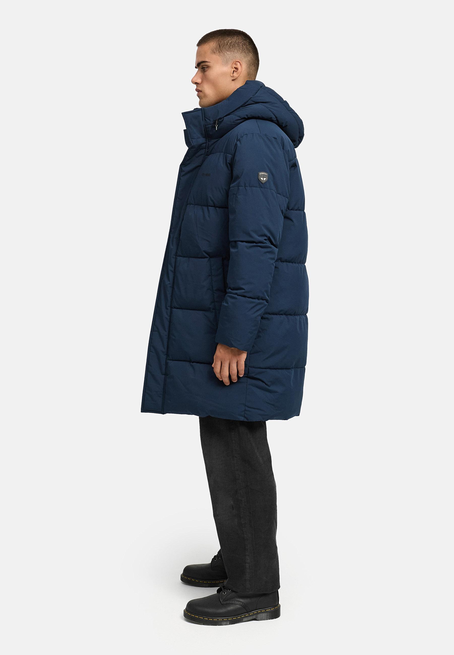 Winter Steppmantel mit Kapuze "Hadrieen XX" Navy