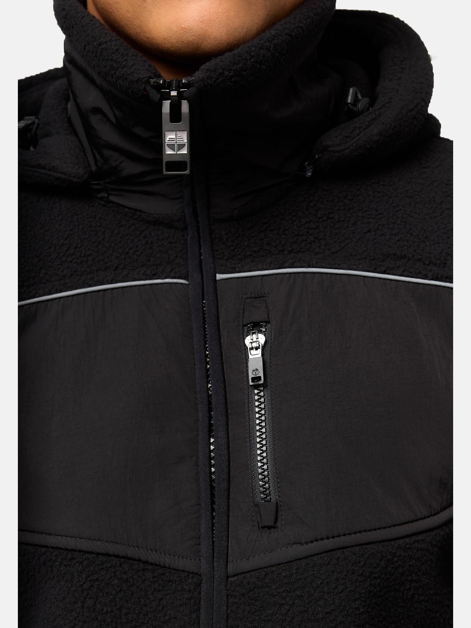 Fleecejacke mit Kapuze "Illian" Black