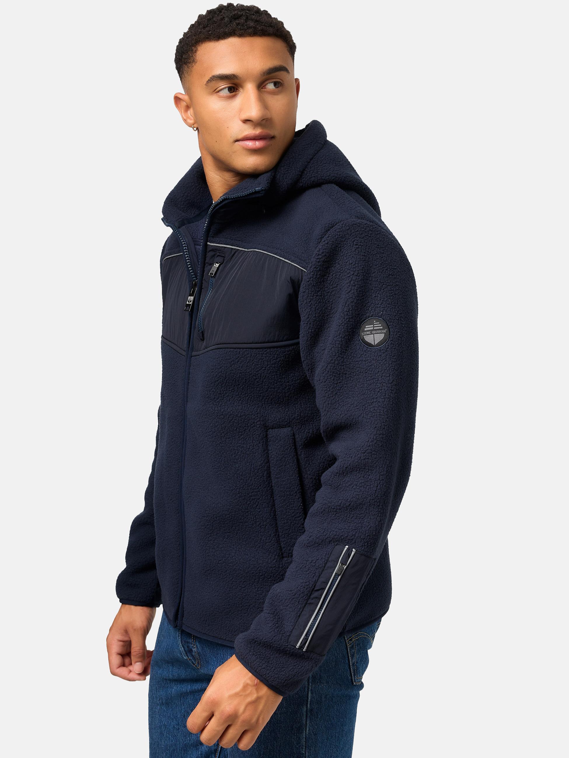 Fleecejacke mit Kapuze "Illian" Navy