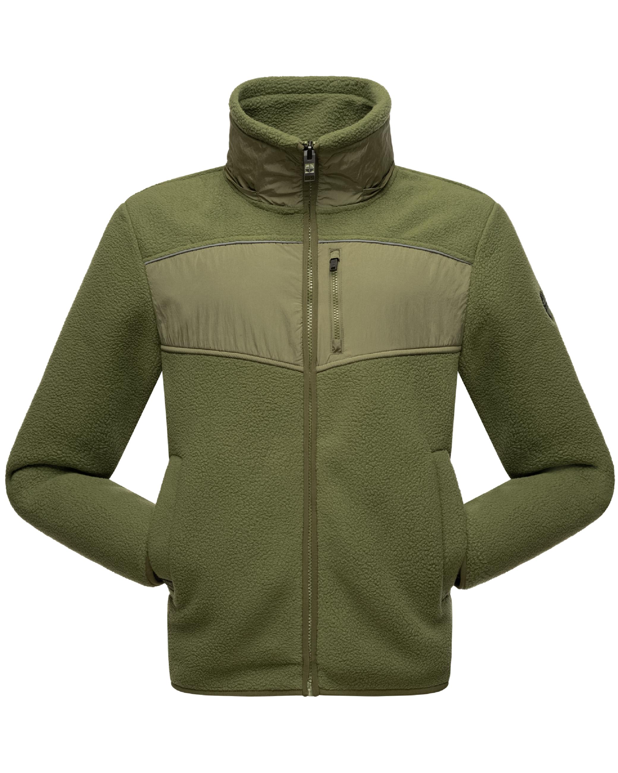 Fleecejacke mit Kapuze "Illian" Olive Leaf