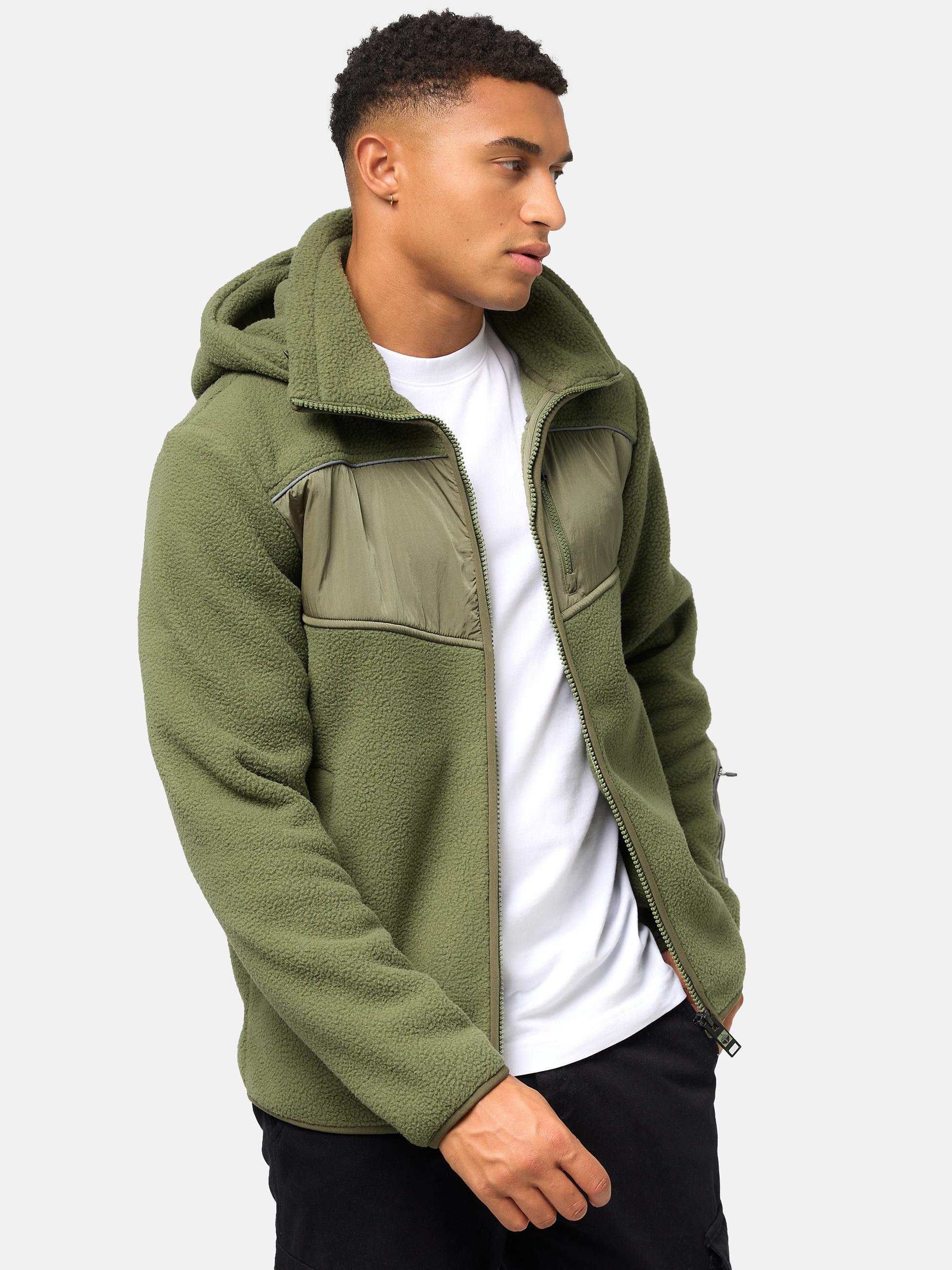 Fleecejacke mit Kapuze "Illian" Olive Leaf