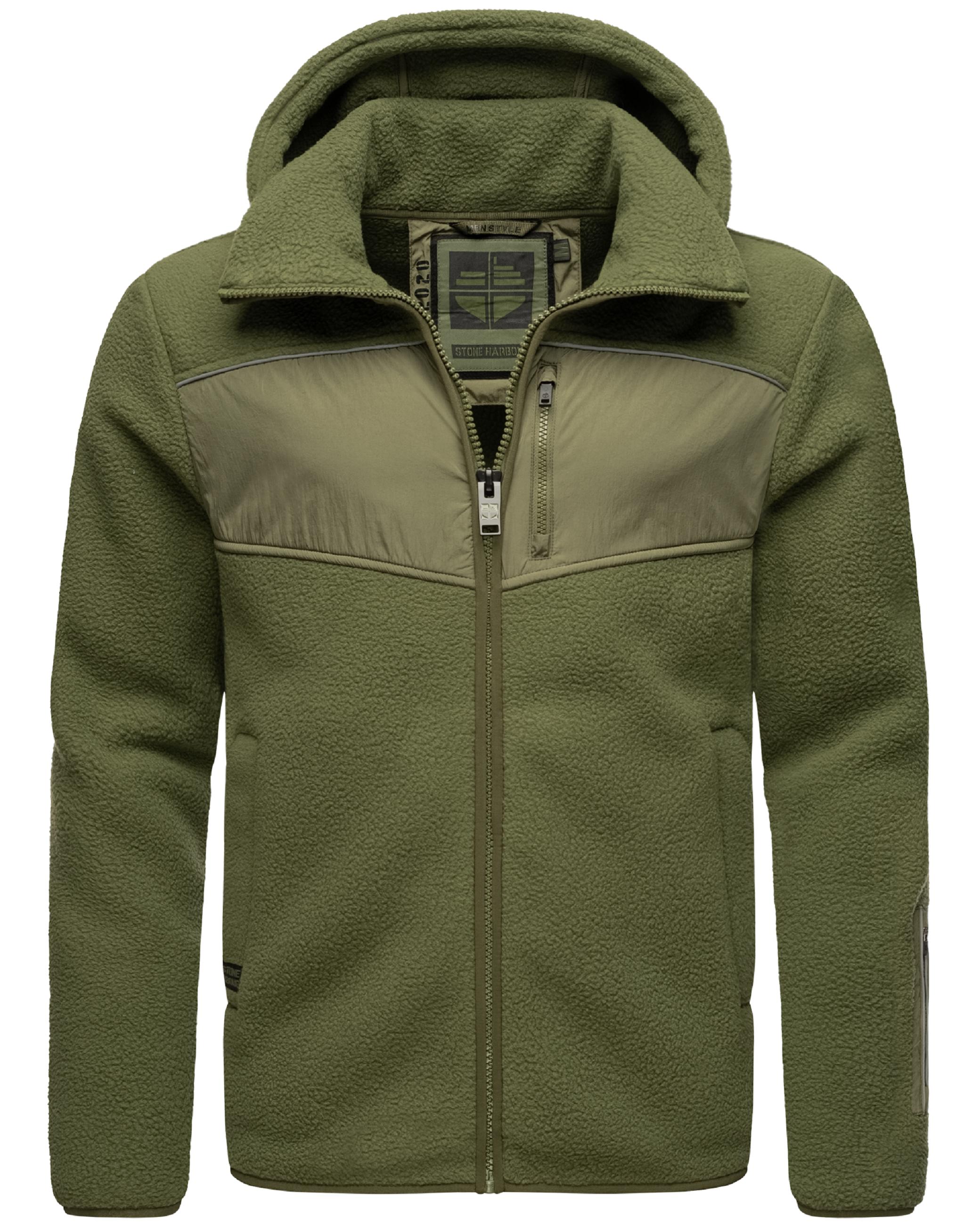 Fleecejacke mit Kapuze "Illian" Olive Leaf