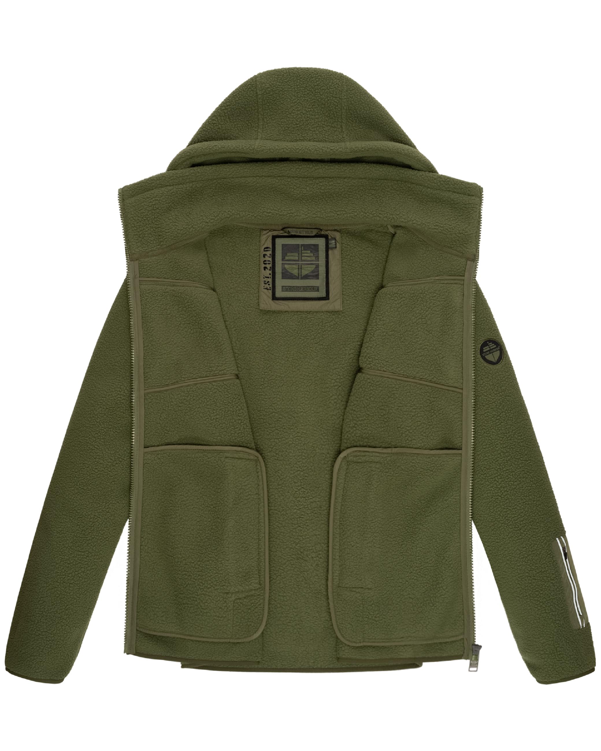 Fleecejacke mit Kapuze "Illian" Olive Leaf