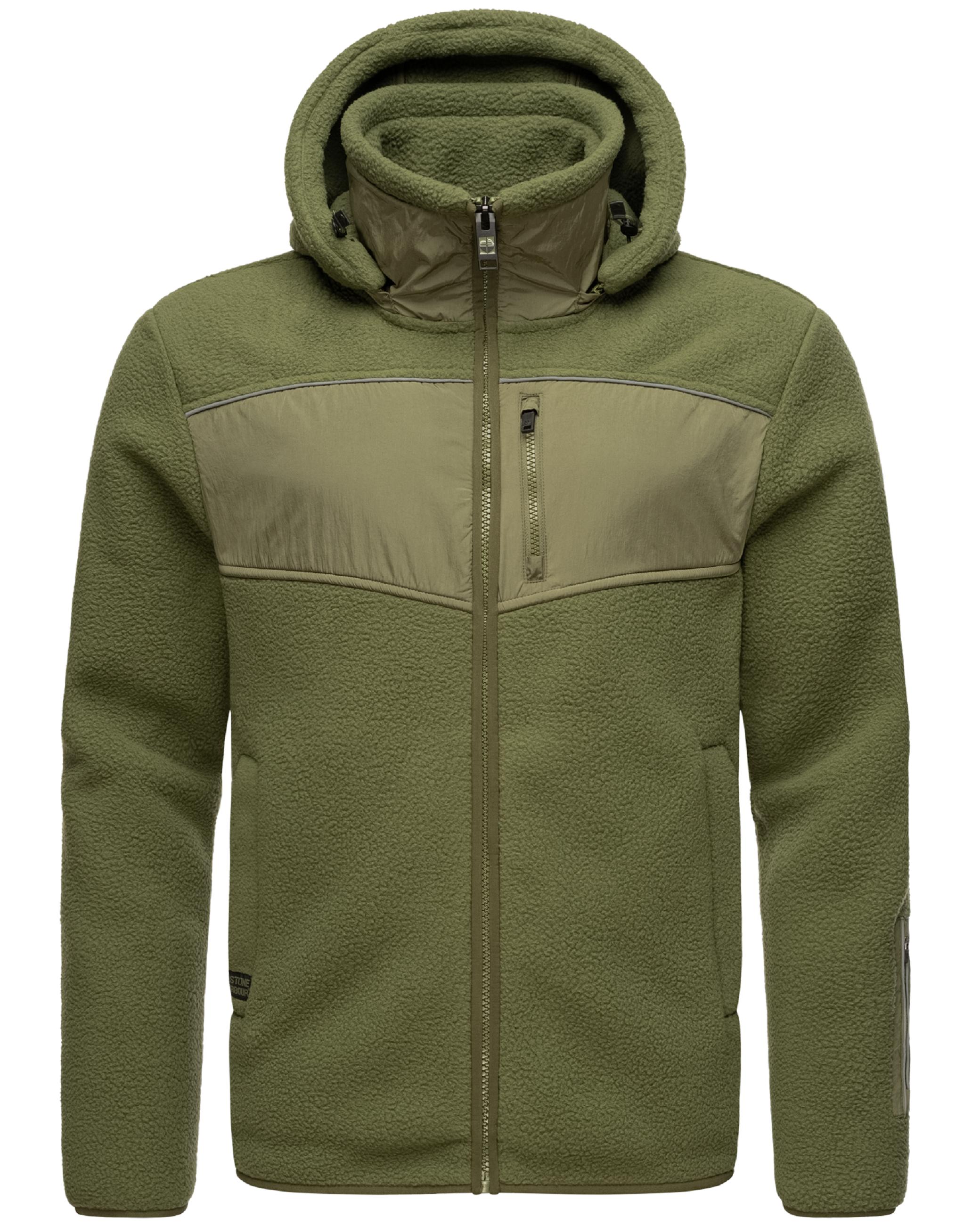 Fleecejacke mit Kapuze "Illian" Olive Leaf