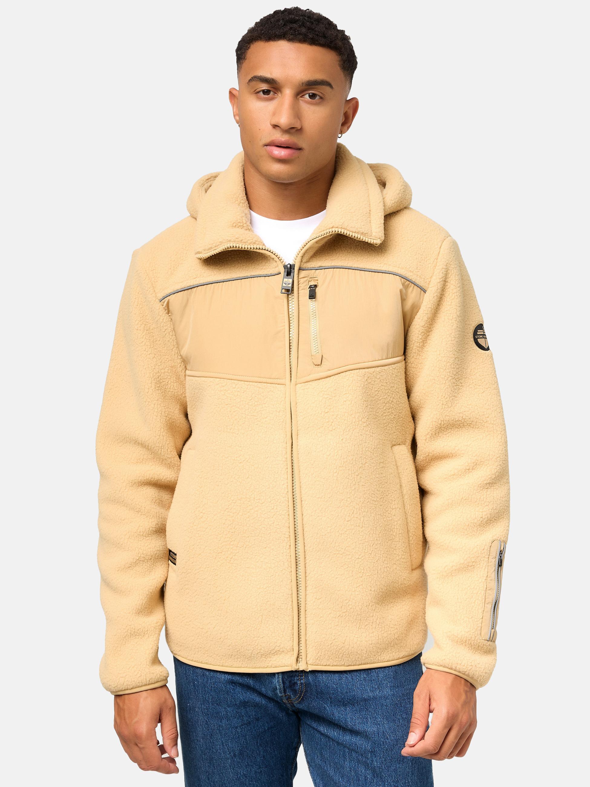 Fleecejacke mit Kapuze "Illian" Sand