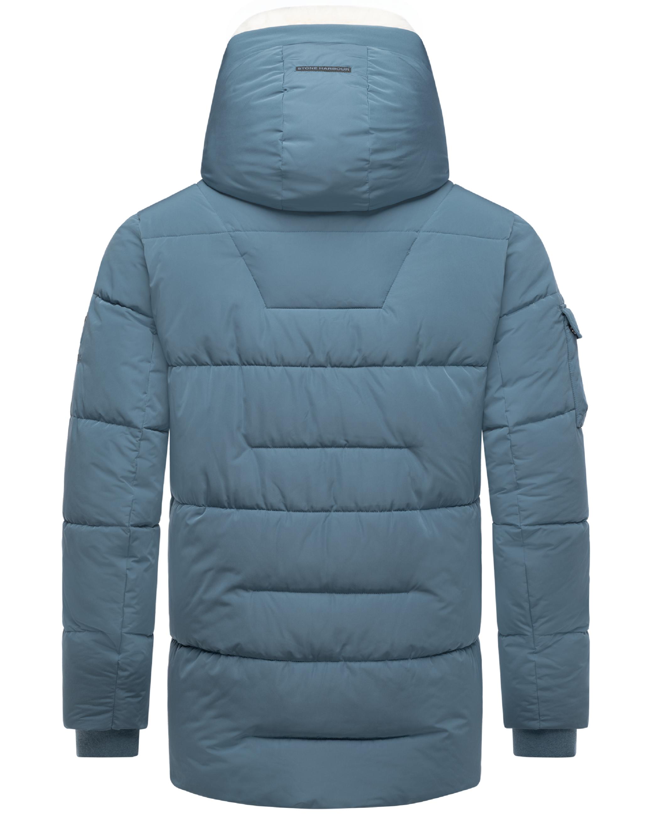 Steppjacke mit Teddyfleece-Einsatz "Lauroo XX" Dusty Blue