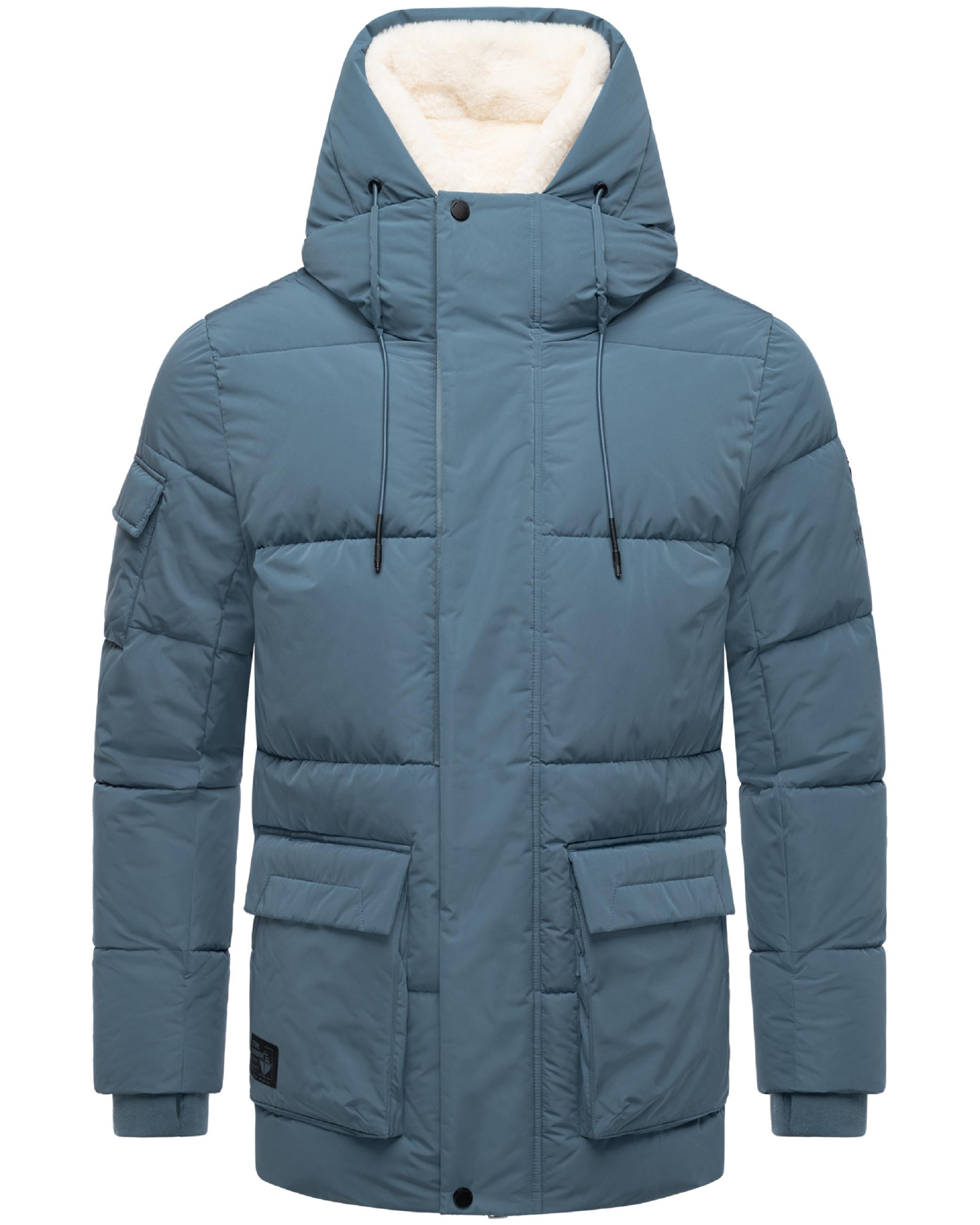 Steppjacke mit Teddyfleece-Einsatz "Lauroo XX" Dusty Blue