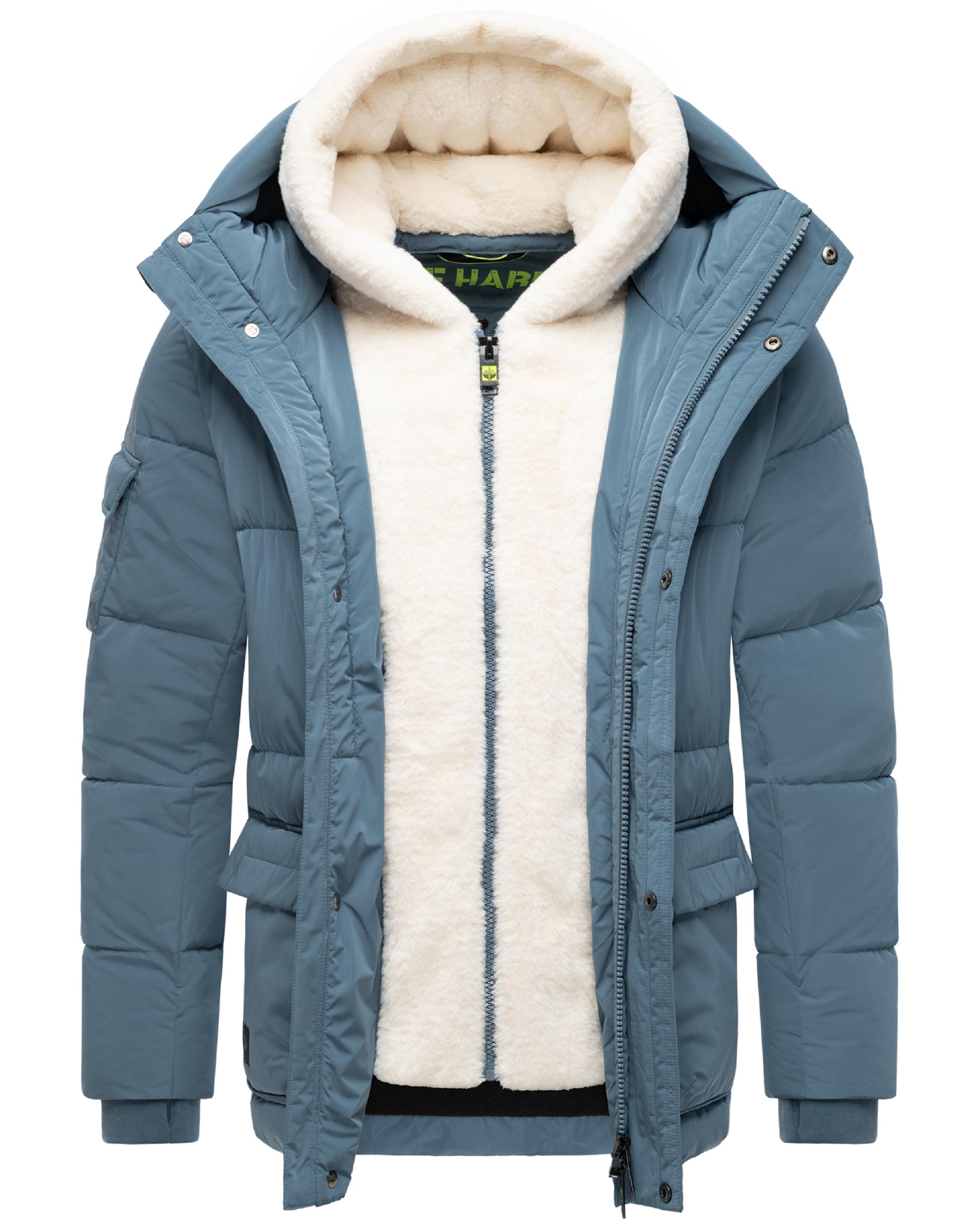 Steppjacke mit Teddyfleece-Einsatz "Lauroo XX" Dusty Blue