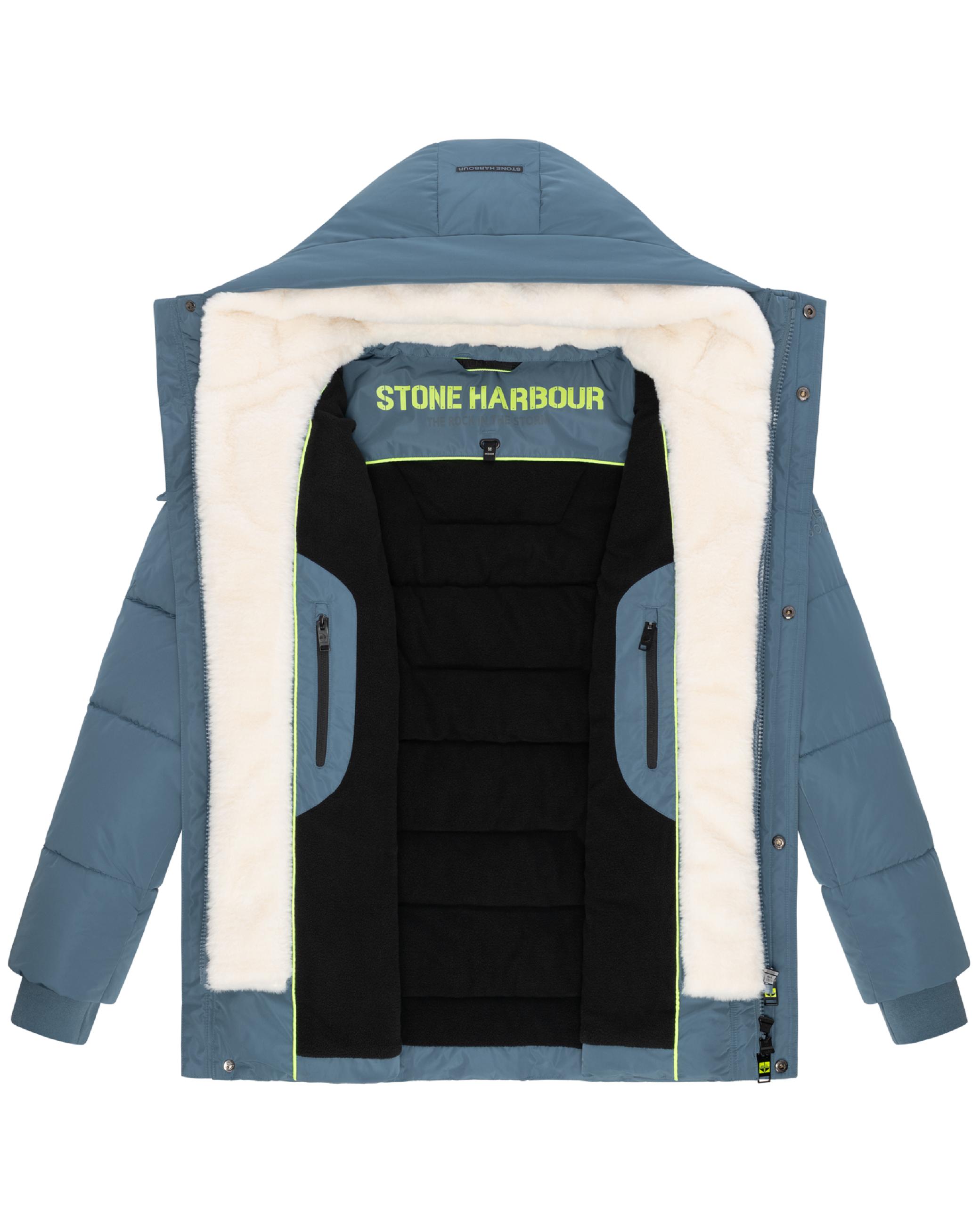 Steppjacke mit Teddyfleece-Einsatz "Lauroo XX" Dusty Blue