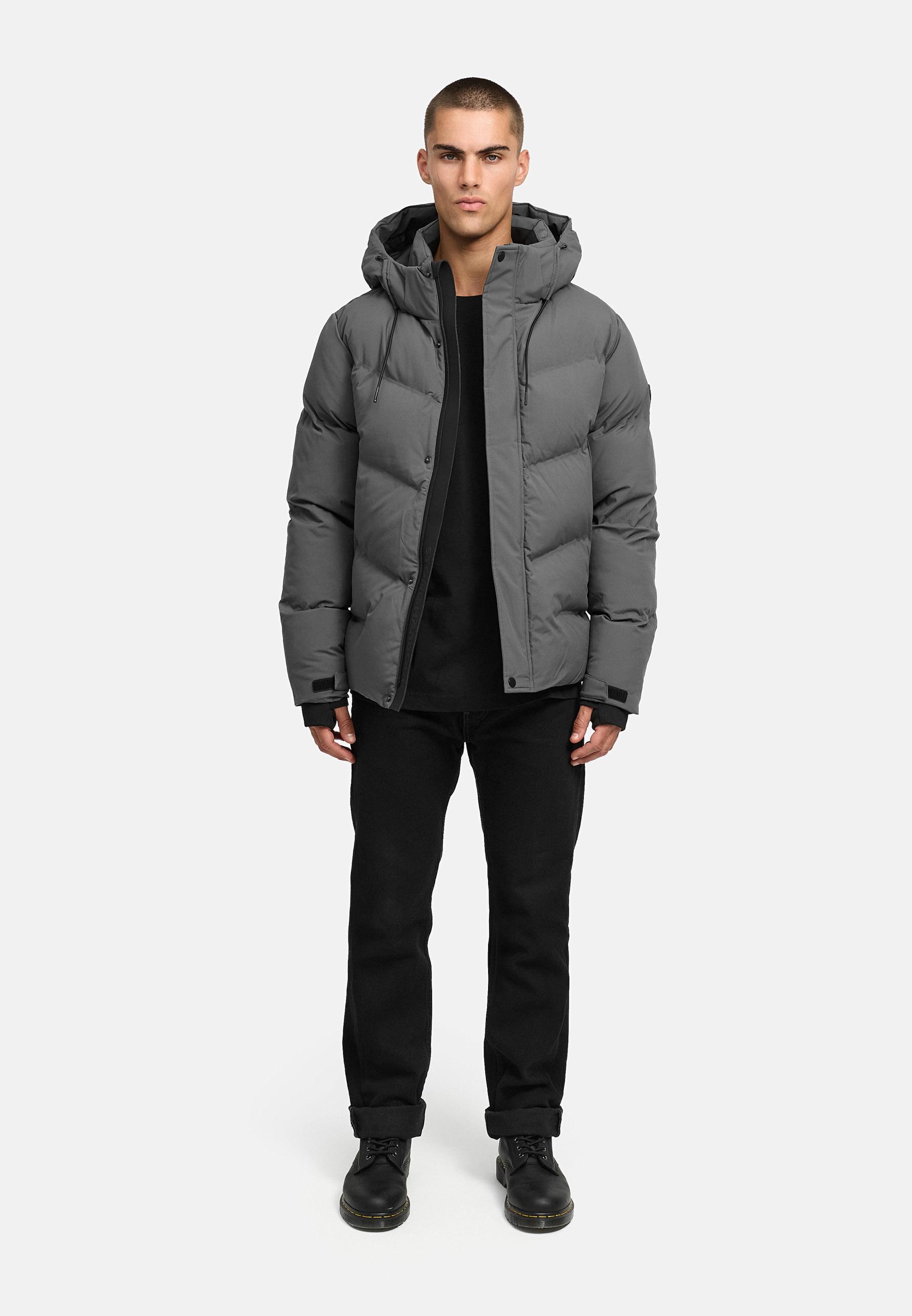 Winter Steppjacke mit Kapuze "Livianoo XX" Anthracite