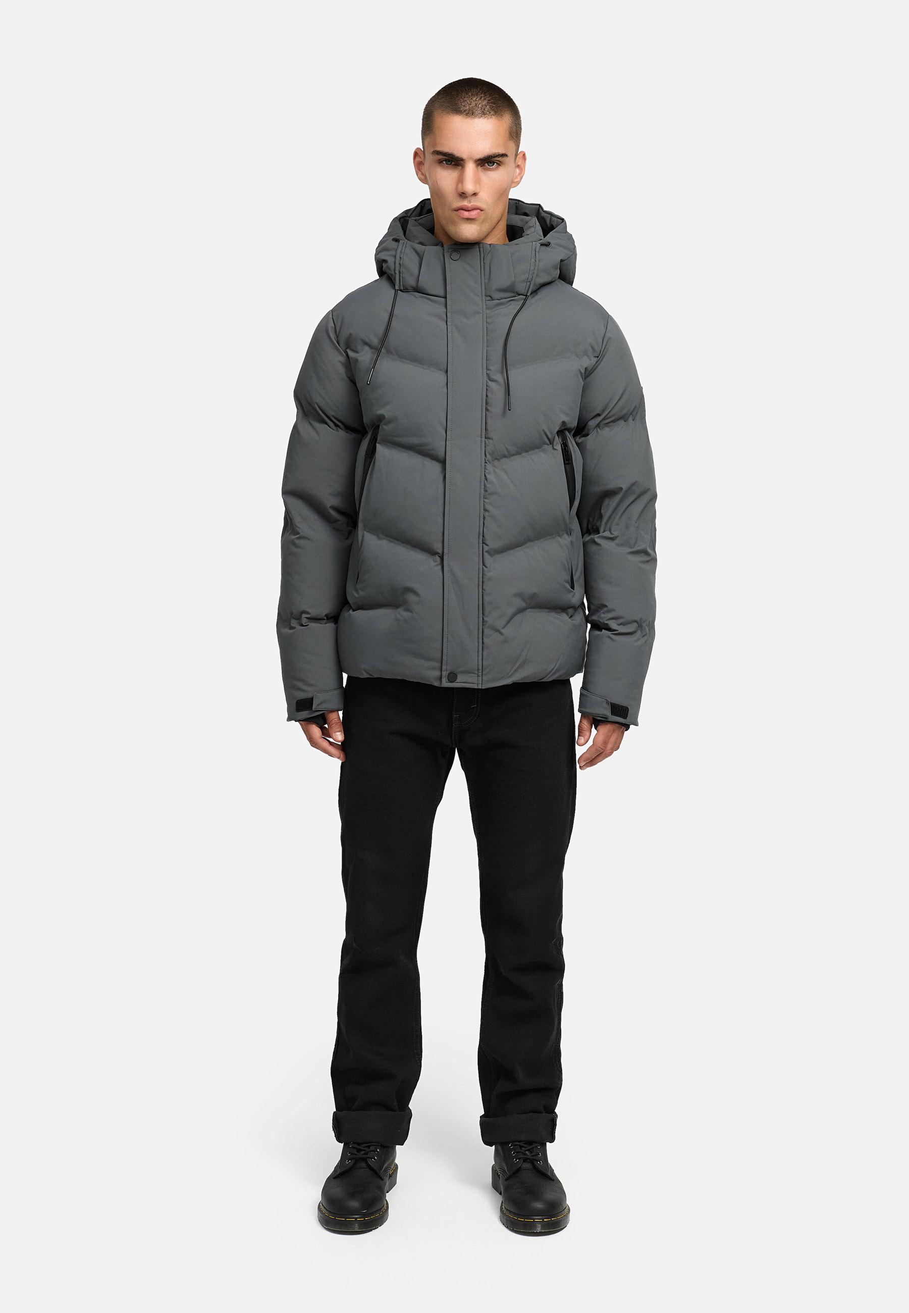Winter Steppjacke mit Kapuze "Livianoo XX" Anthracite