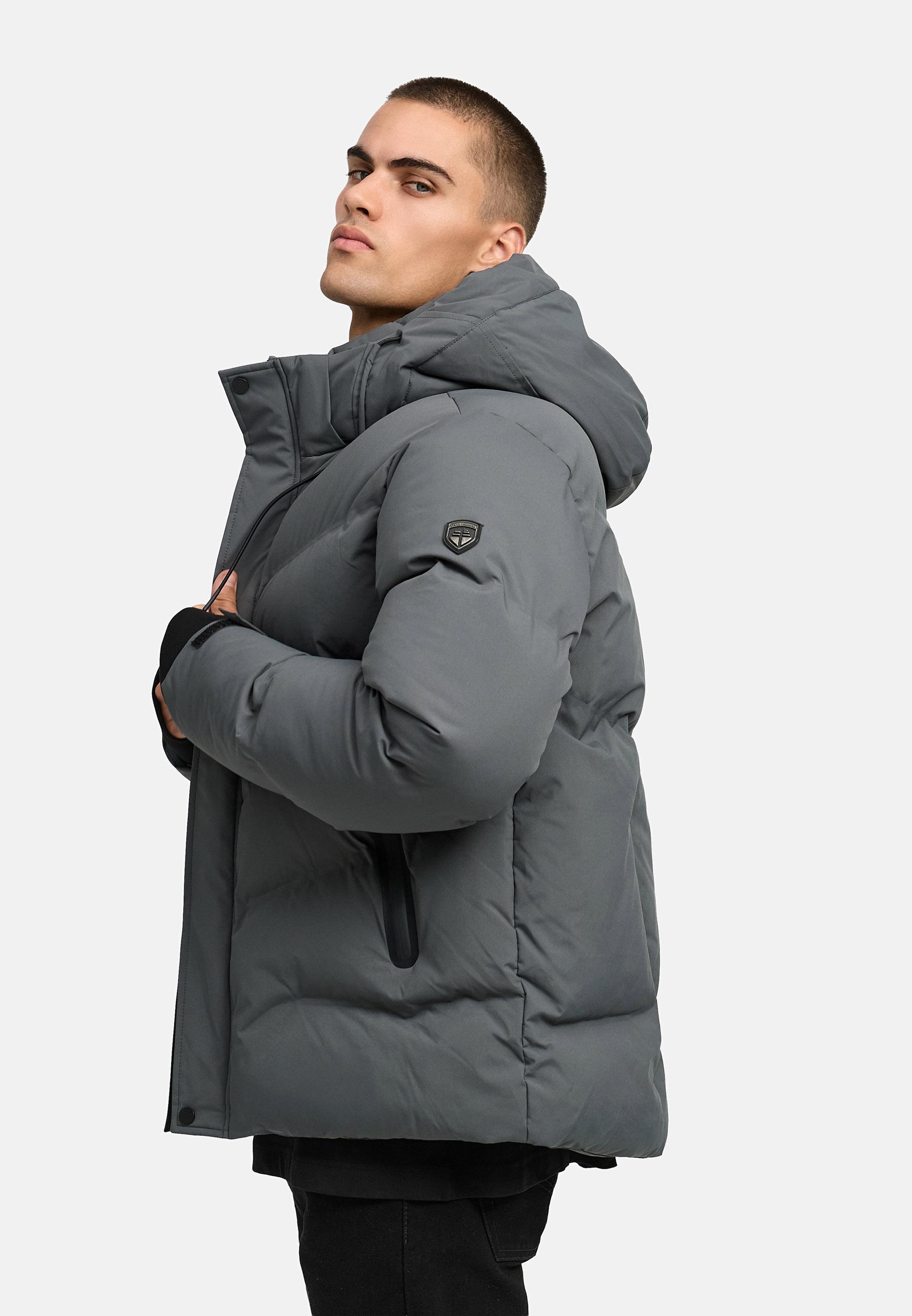 Winter Steppjacke mit Kapuze "Livianoo XX" Anthracite