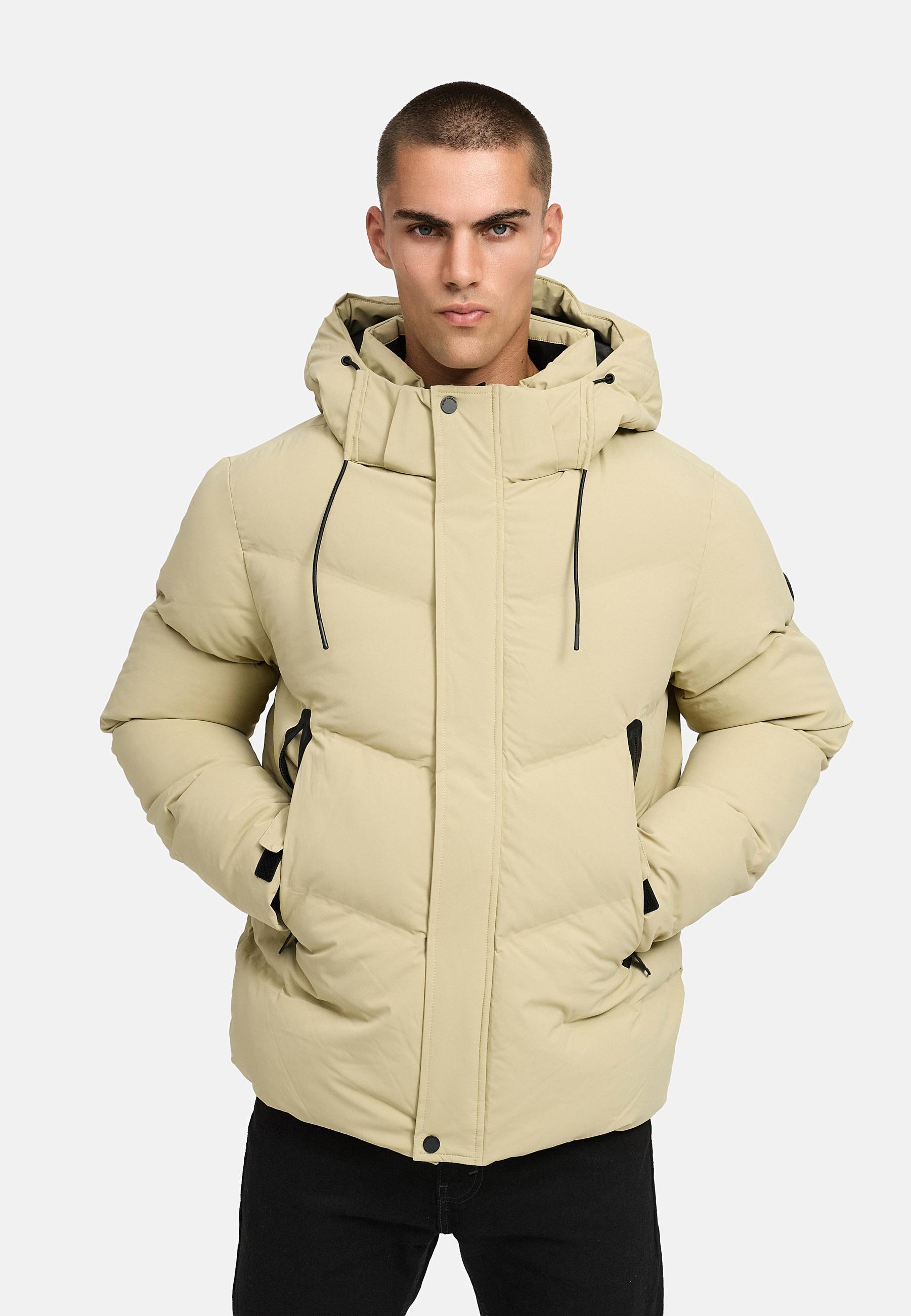 Winter Steppjacke mit Kapuze "Livianoo XX" Sand