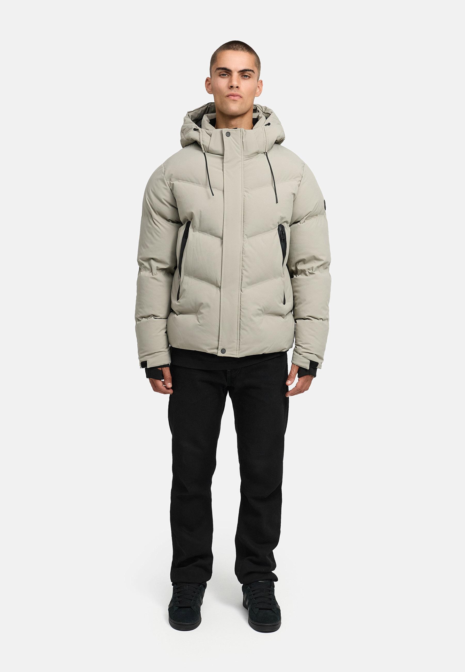 Winter Steppjacke mit Kapuze "Livianoo XX" Silver Grey