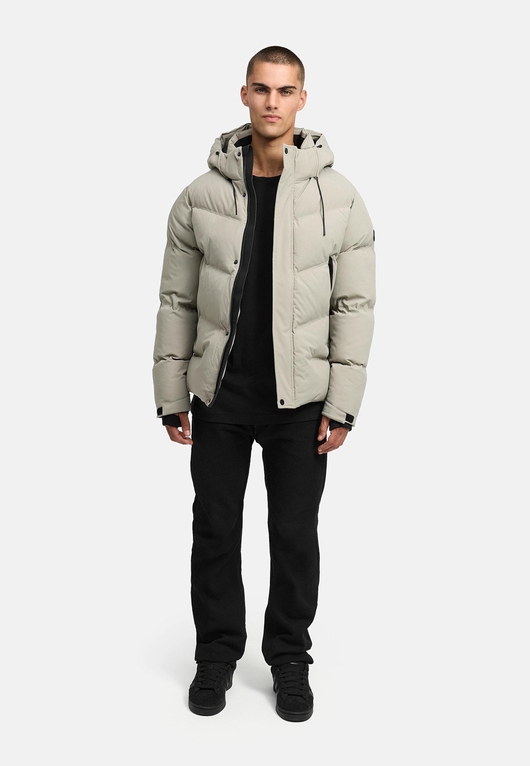 Winter Steppjacke mit Kapuze "Livianoo XX" Silver Grey