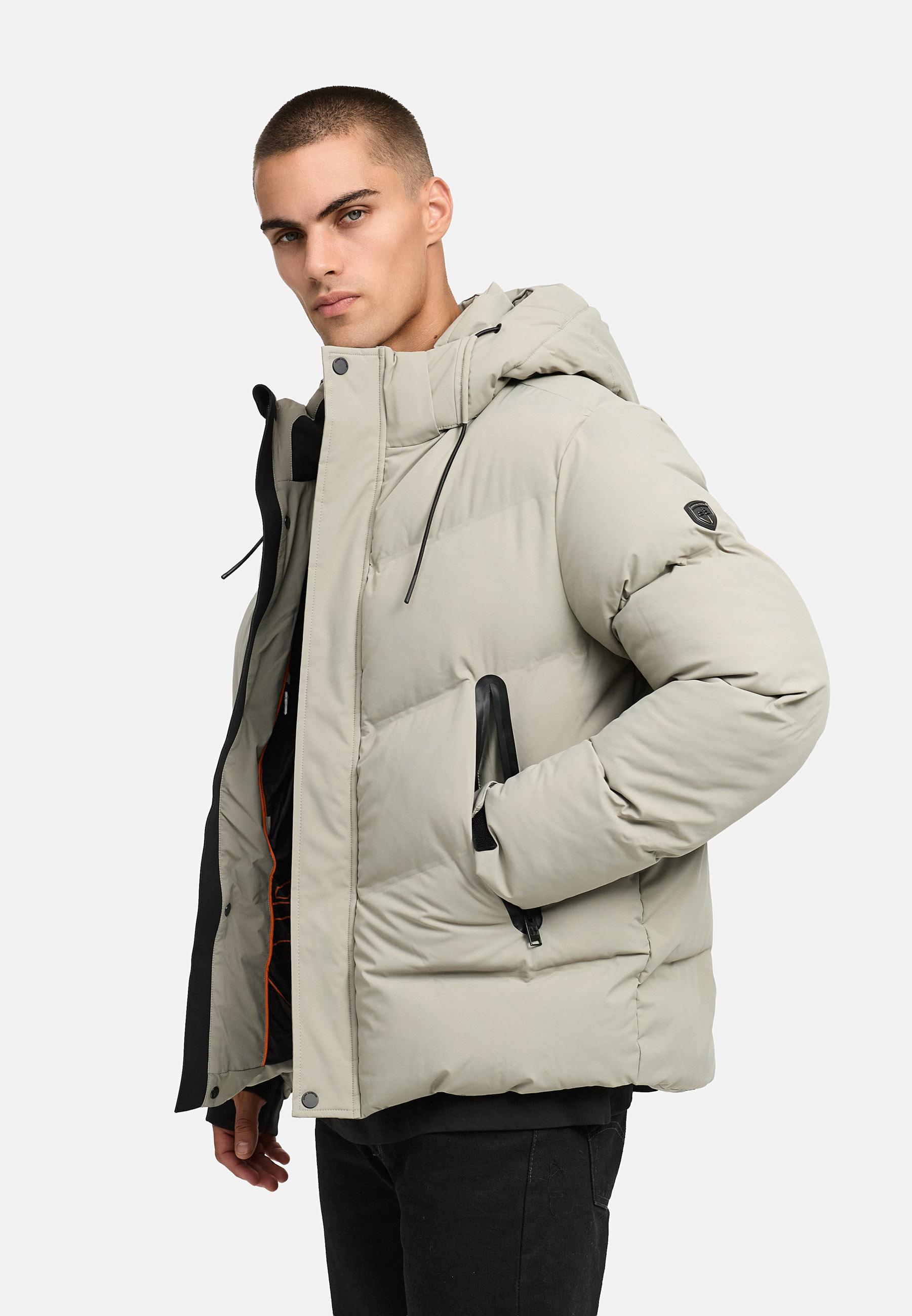 Winter Steppjacke mit Kapuze "Livianoo XX" Silver Grey
