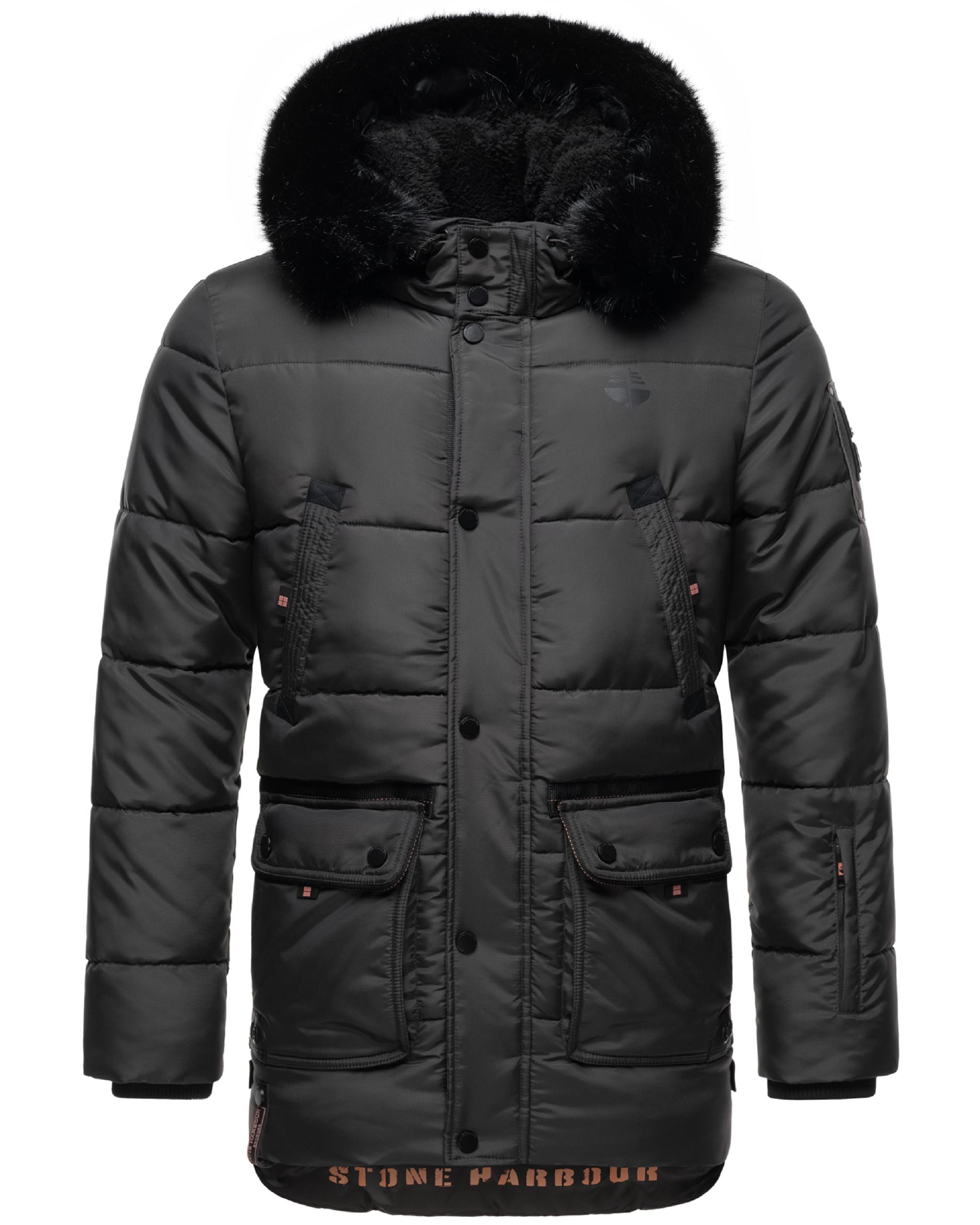 Winter Steppjacke mit abnehmbarer Kapuze "Mironoo" Anthracite