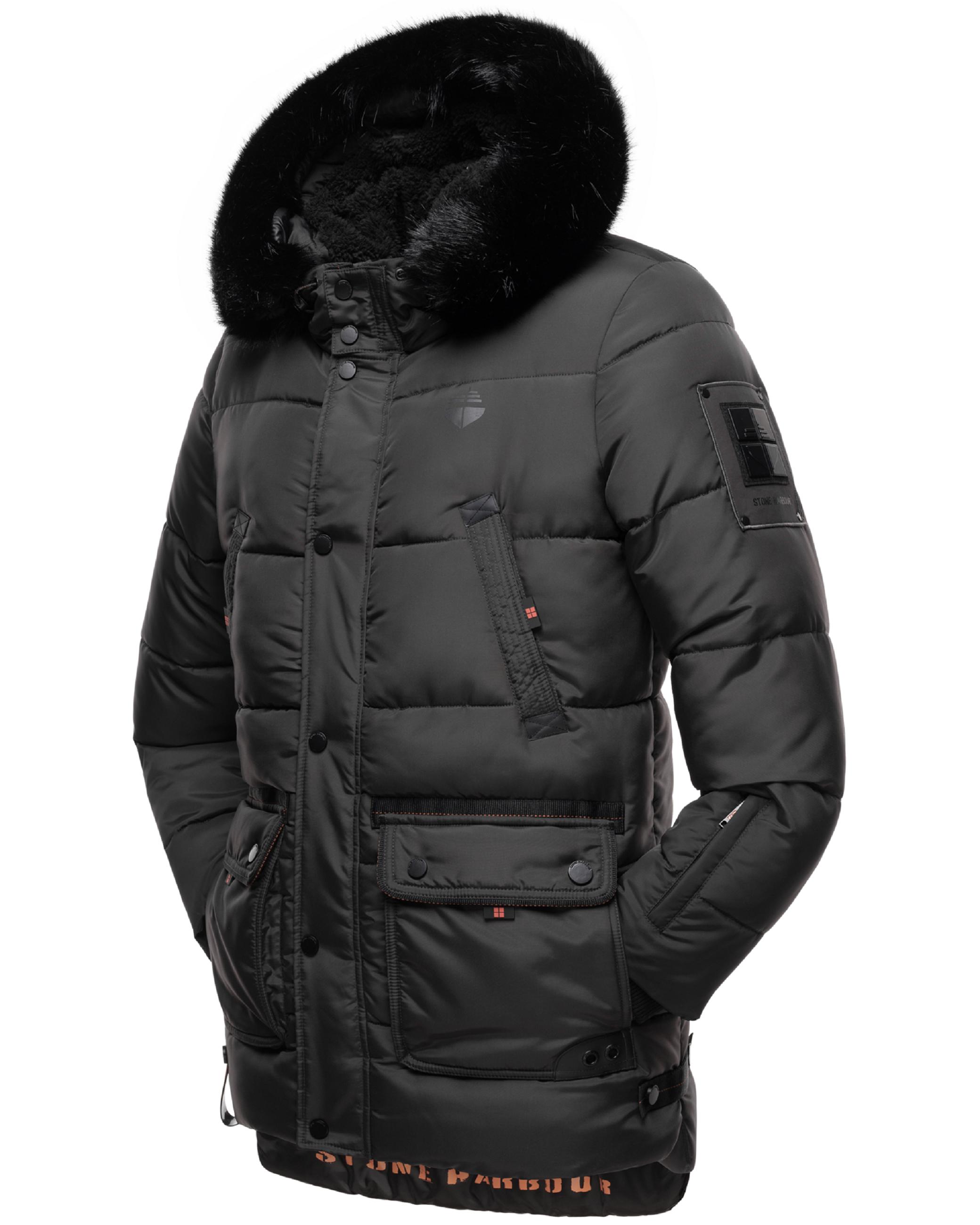 Winter Steppjacke mit abnehmbarer Kapuze "Mironoo" Anthracite