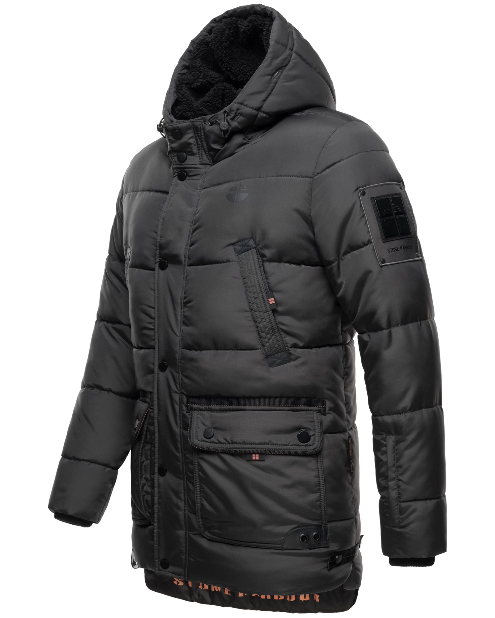 Winter Steppjacke mit abnehmbarer Kapuze "Mironoo" Anthracite