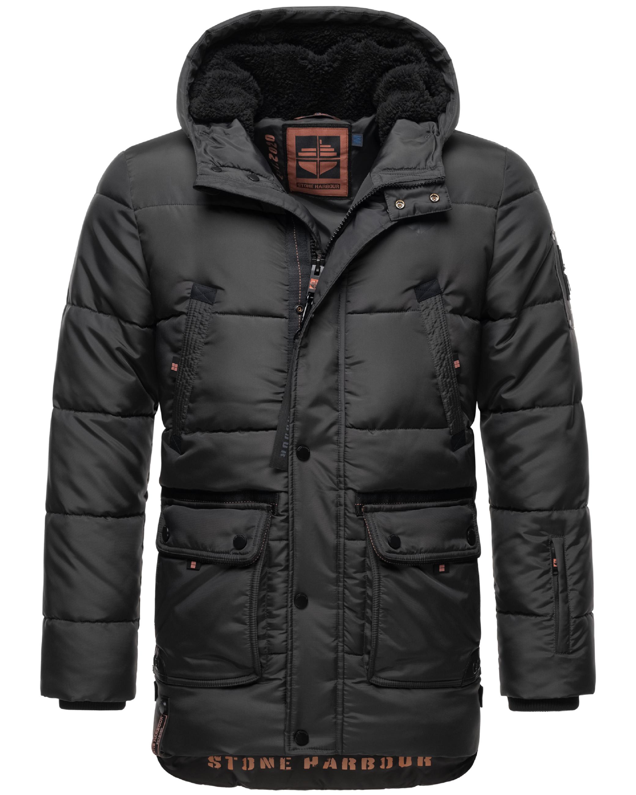 Winter Steppjacke mit abnehmbarer Kapuze "Mironoo" Anthracite