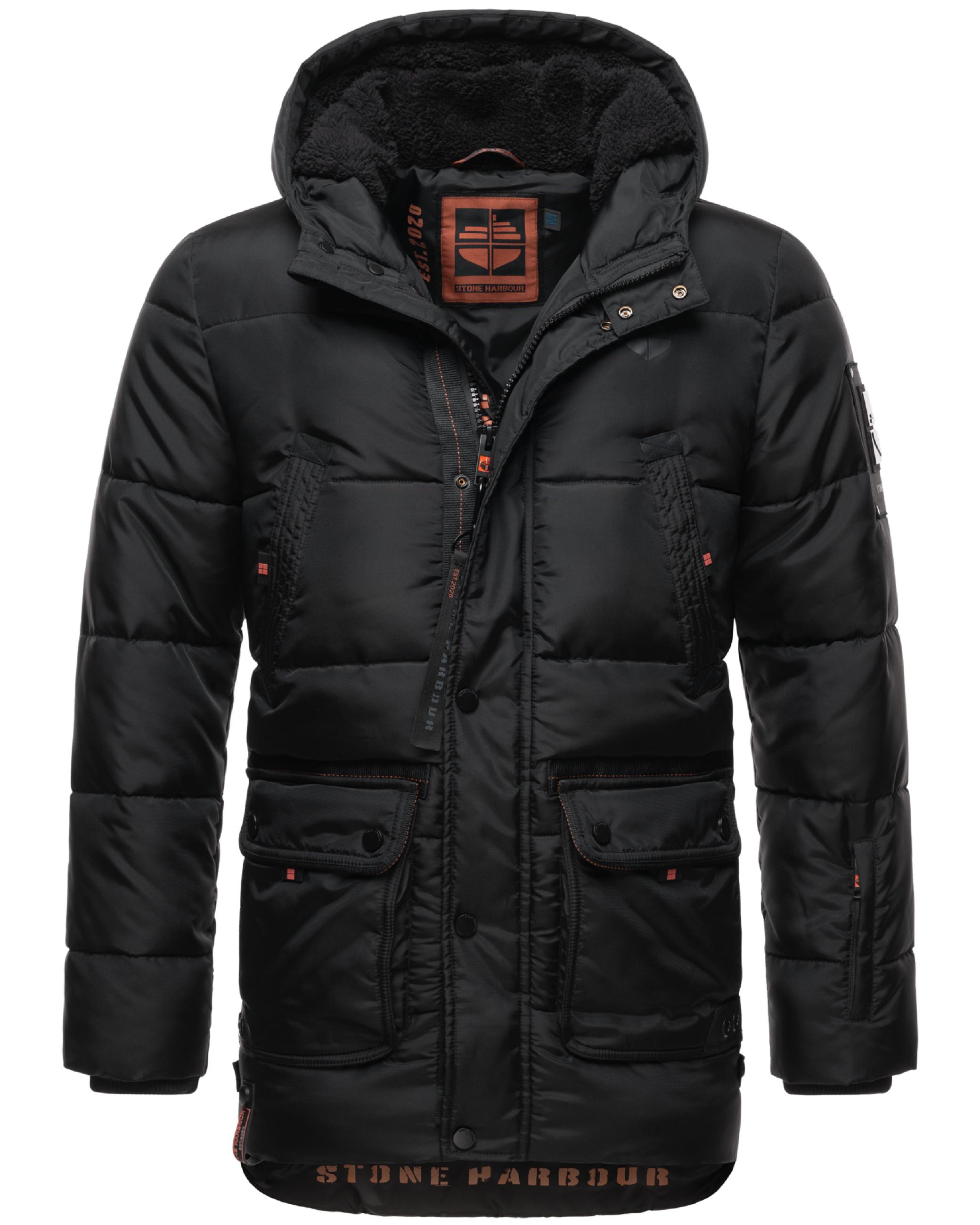 Winter Steppjacke mit abnehmbarer Kapuze "Mironoo" Black