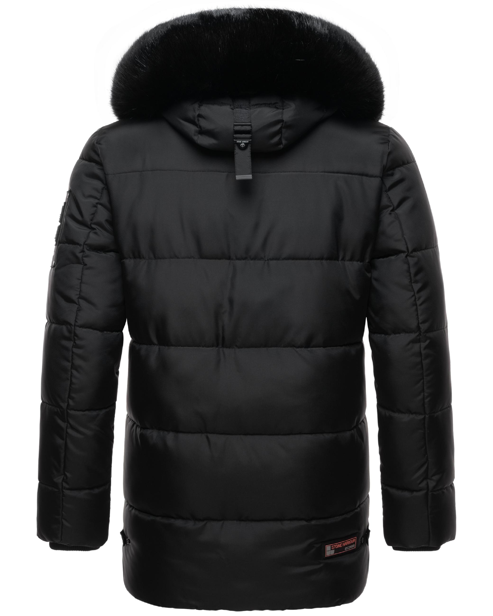 Winter Steppjacke mit abnehmbarer Kapuze "Mironoo" Black