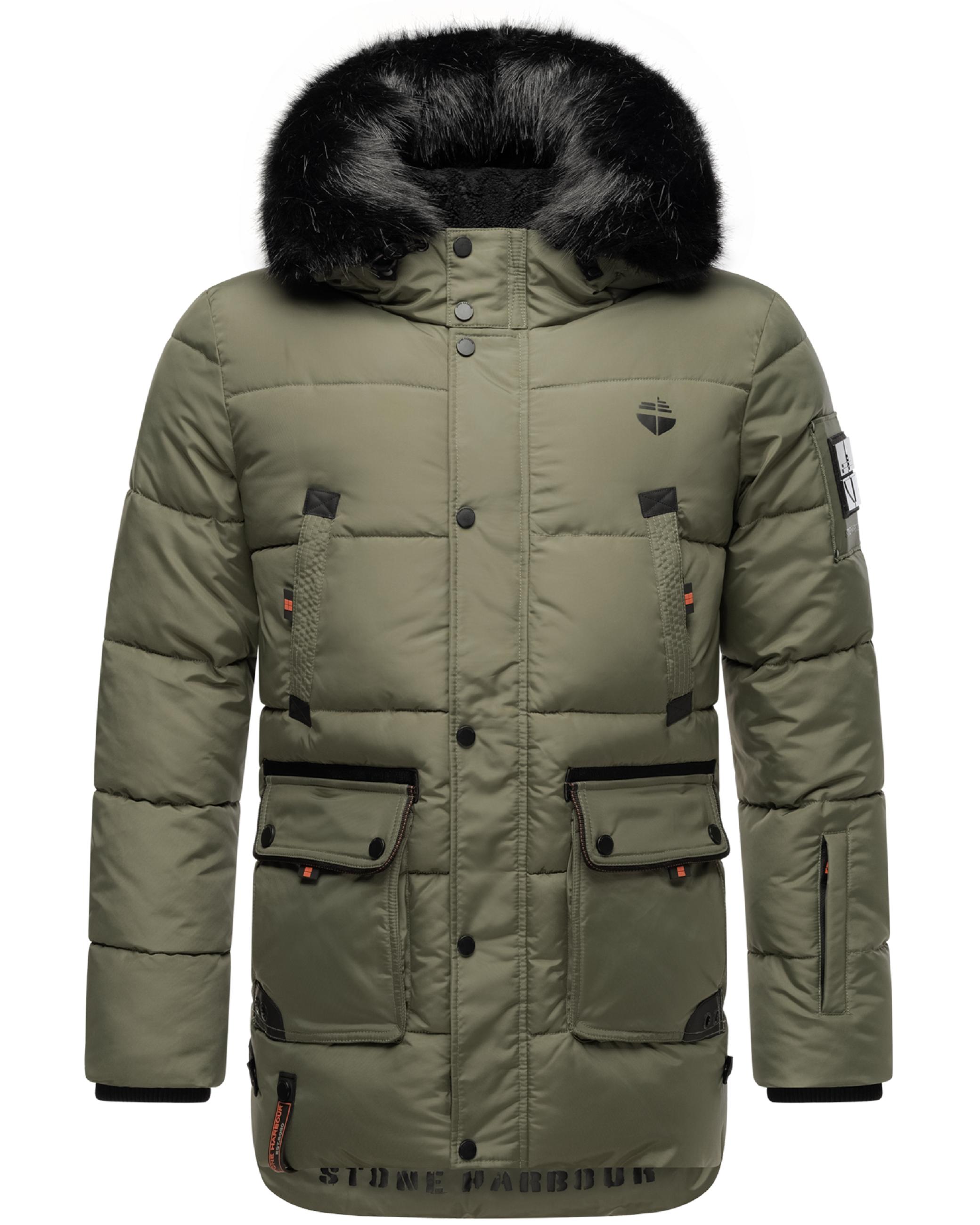 Winter Steppjacke mit abnehmbarer Kapuze "Mironoo" Dusty Olive