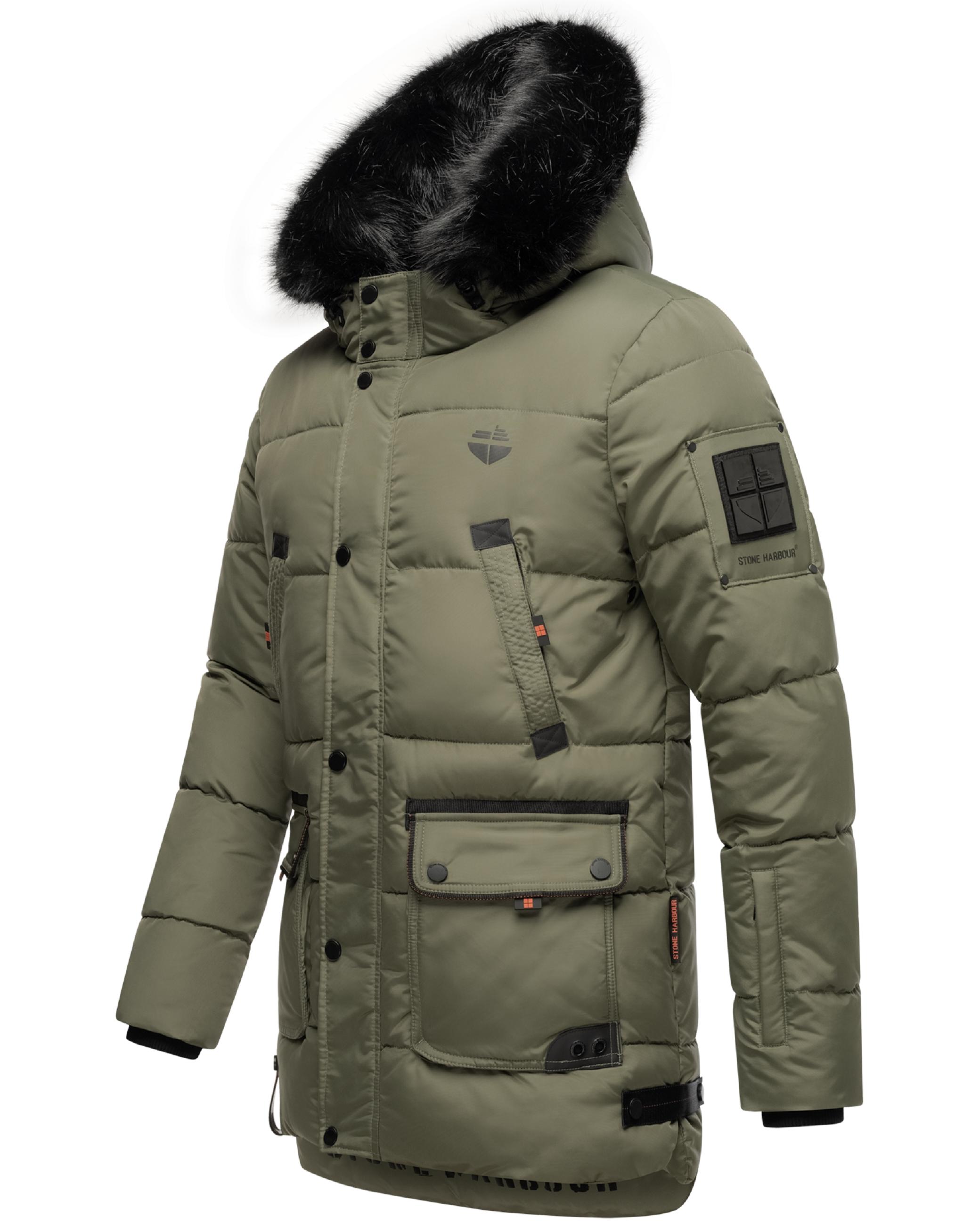 Winter Steppjacke mit abnehmbarer Kapuze "Mironoo" Dusty Olive