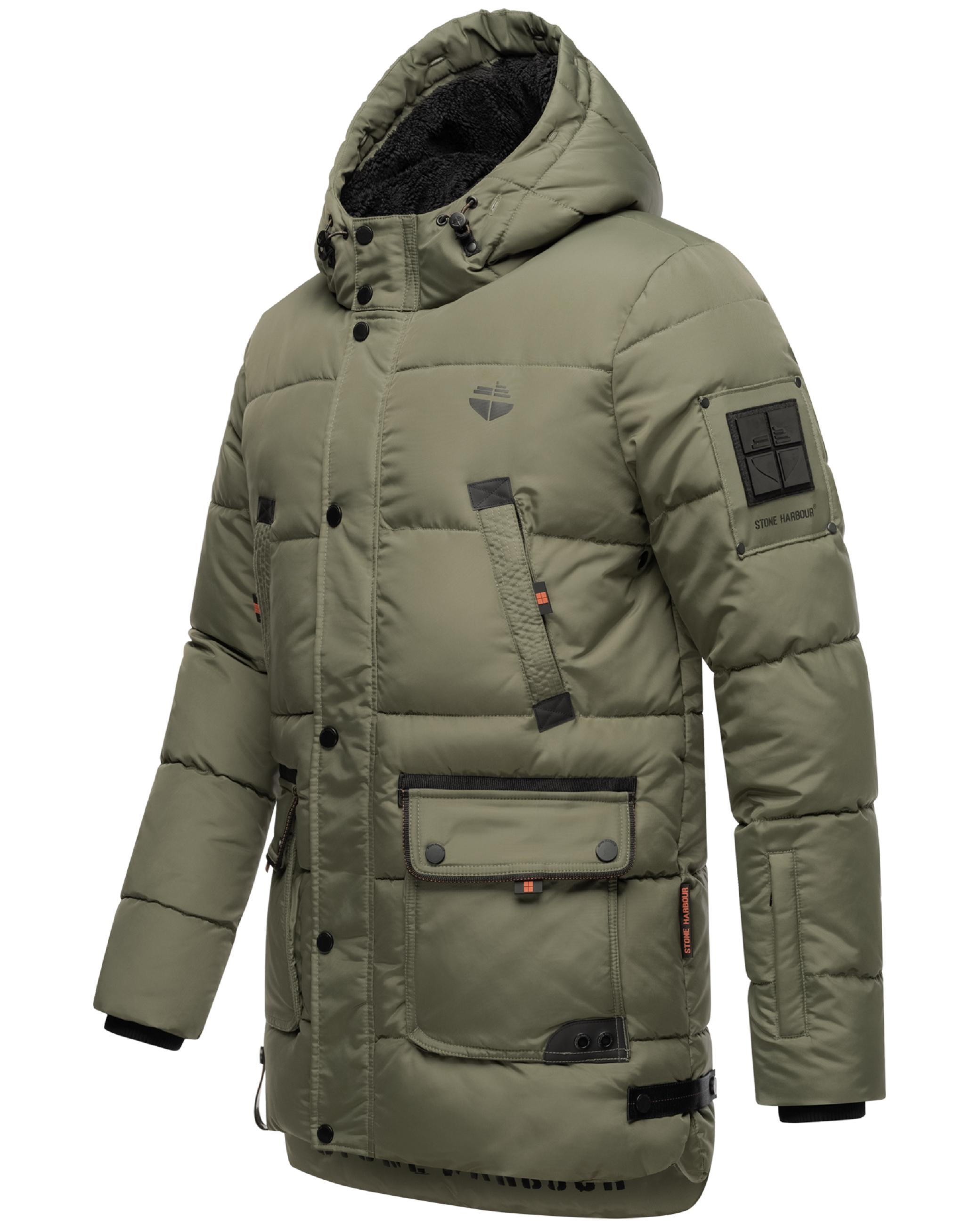 Winter Steppjacke mit abnehmbarer Kapuze "Mironoo" Dusty Olive