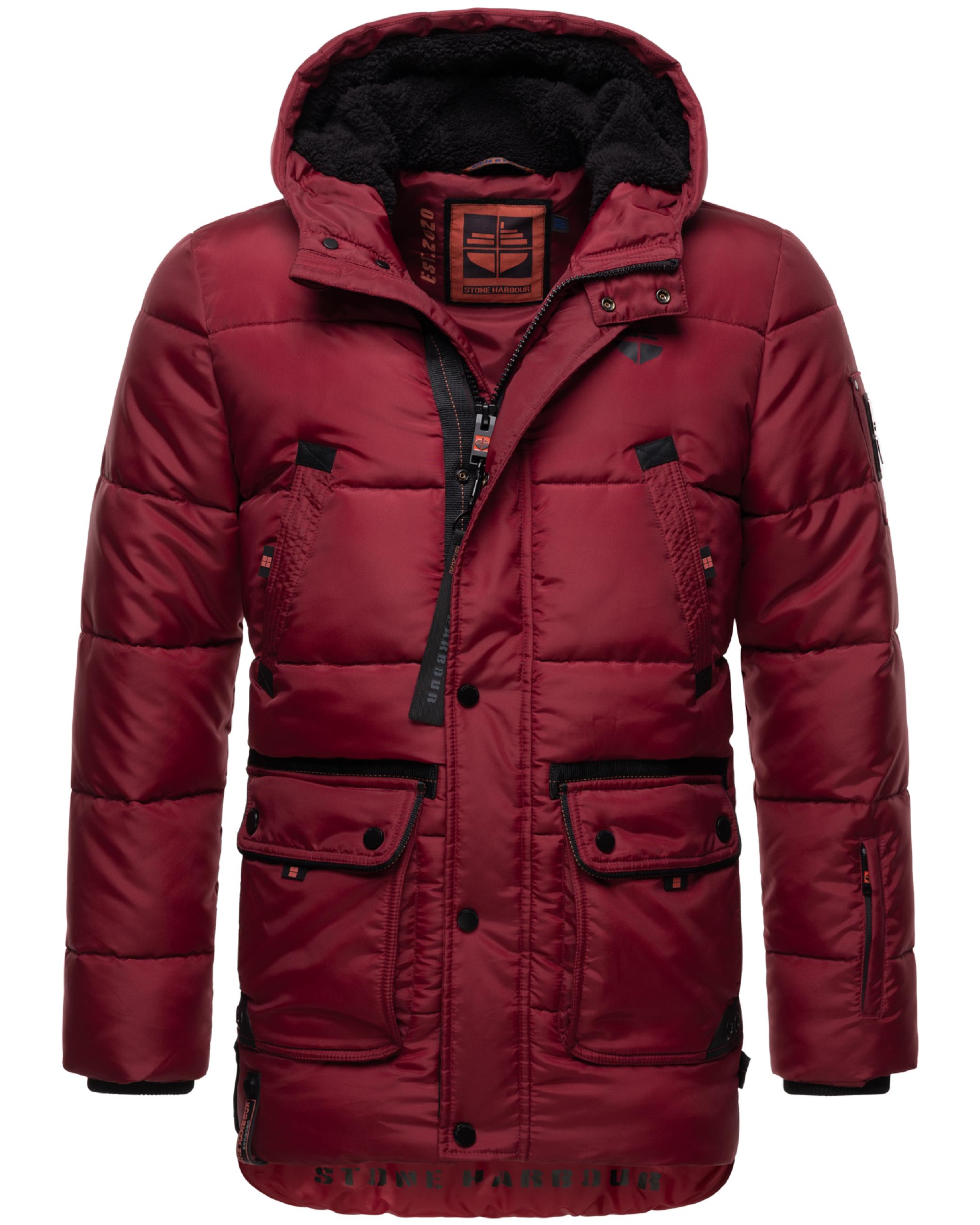 Winter Steppjacke mit abnehmbarer Kapuze "Mironoo" Granit Red