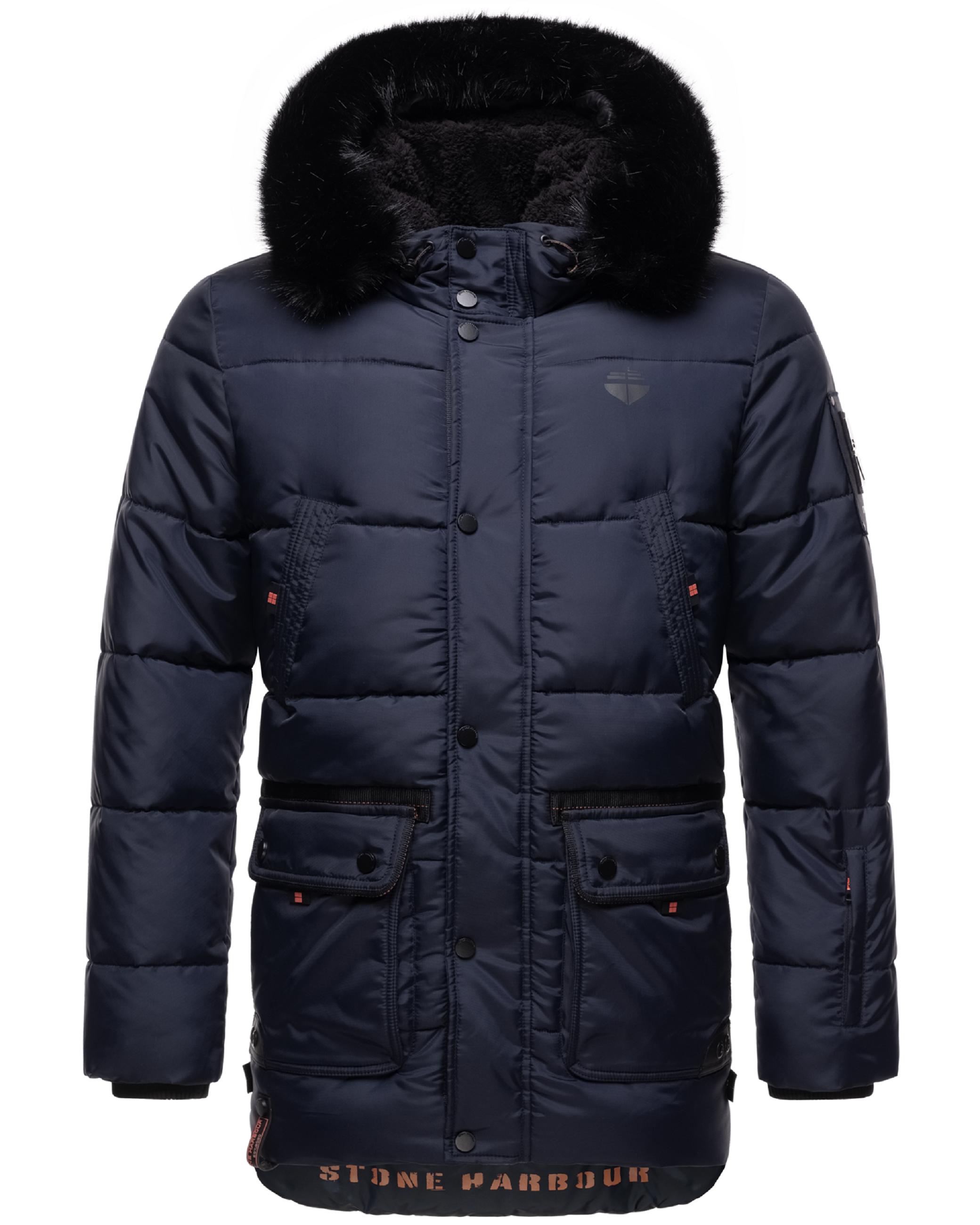 Winter Steppjacke mit abnehmbarer Kapuze "Mironoo" Navy