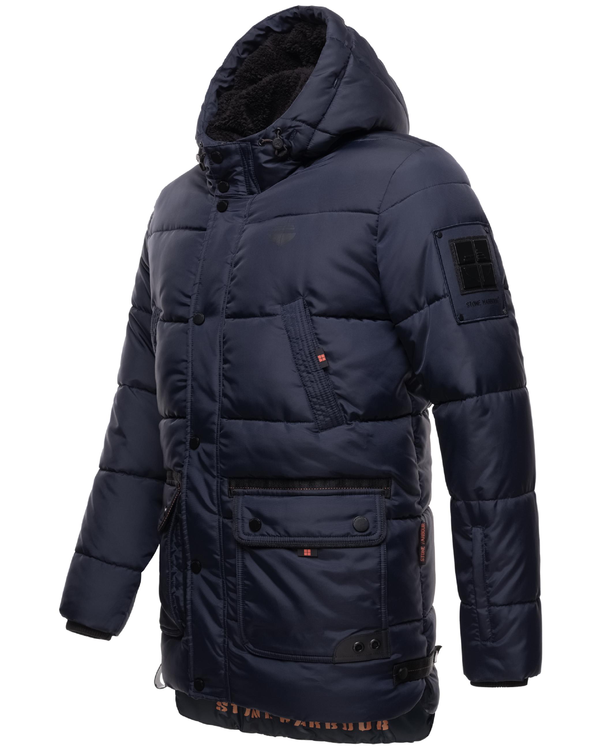 Winter Steppjacke mit abnehmbarer Kapuze "Mironoo" Navy