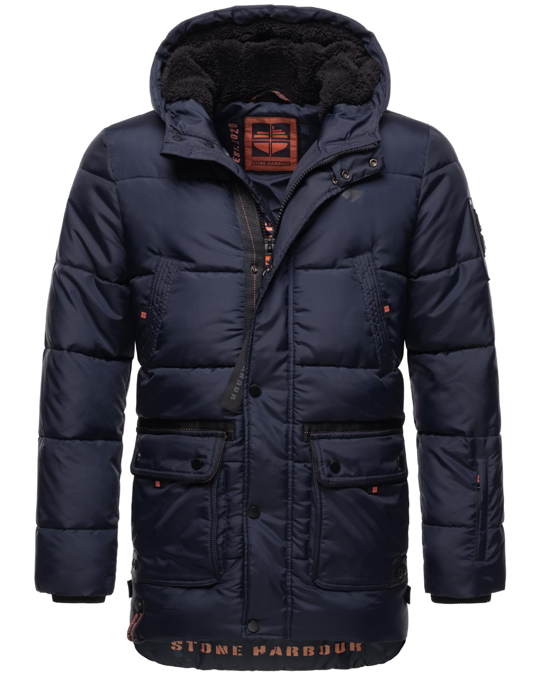 Winter Steppjacke mit abnehmbarer Kapuze "Mironoo" Navy