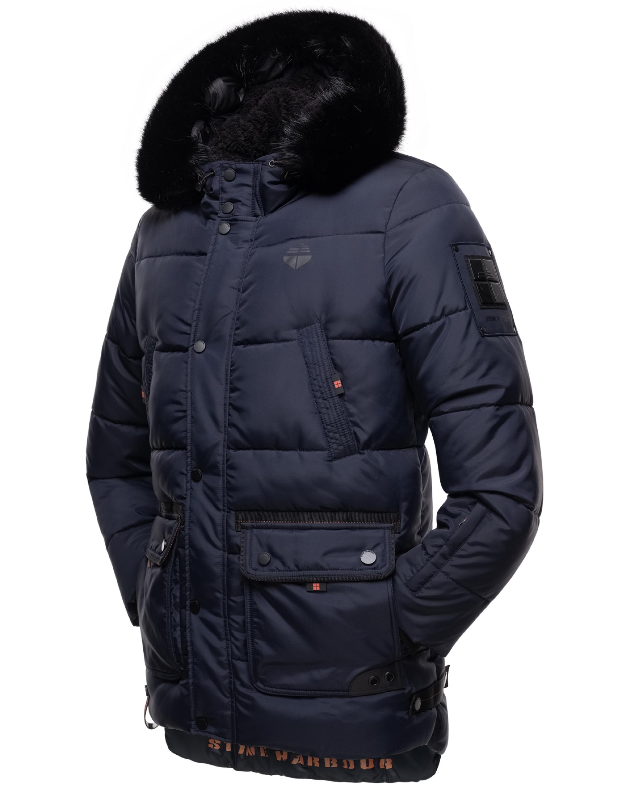 Winter Steppjacke mit abnehmbarer Kapuze "Mironoo" Navy