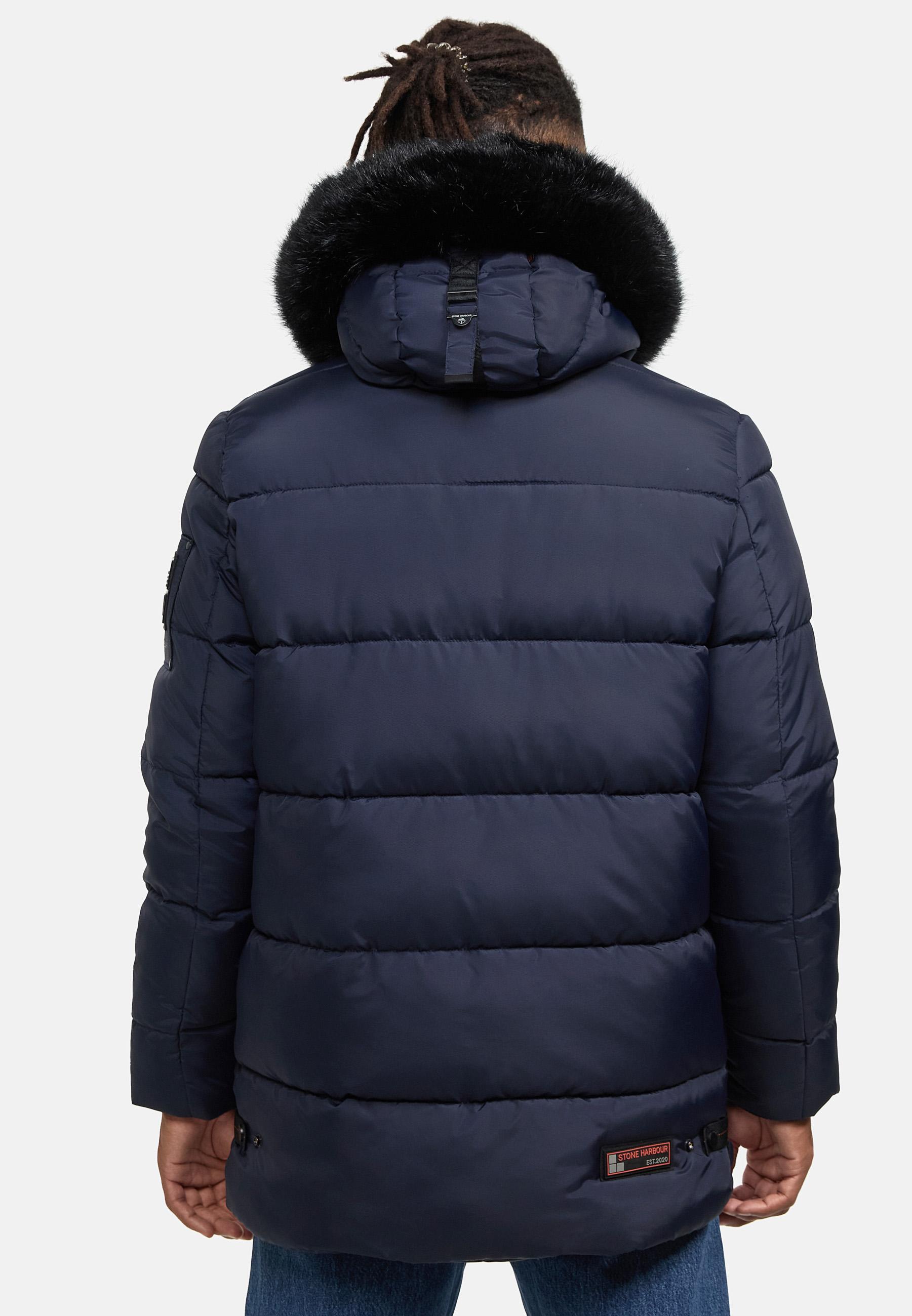 Winter Steppjacke mit abnehmbarer Kapuze "Mironoo" Navy