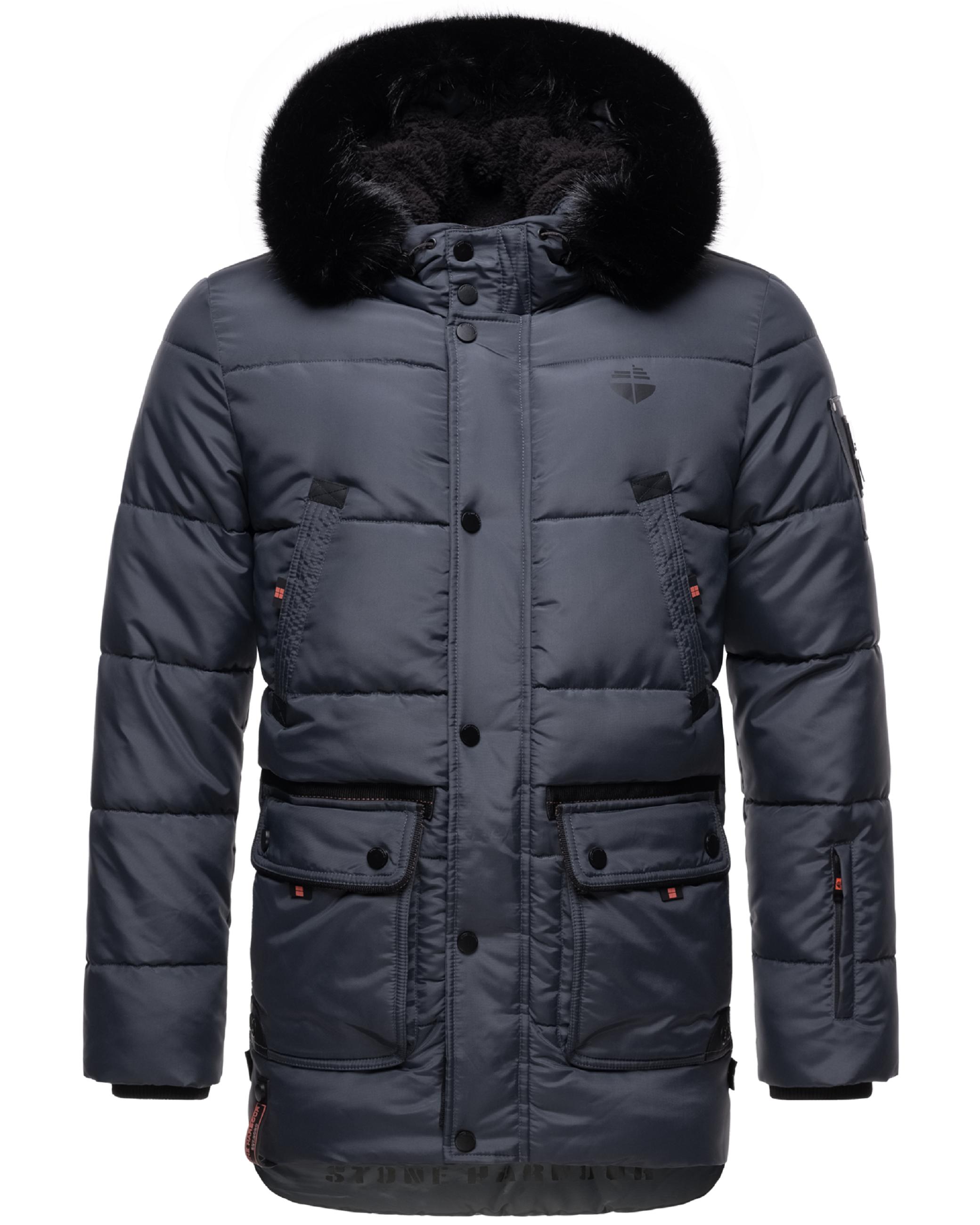 Winter Steppjacke mit abnehmbarer Kapuze "Mironoo" Stone Blue