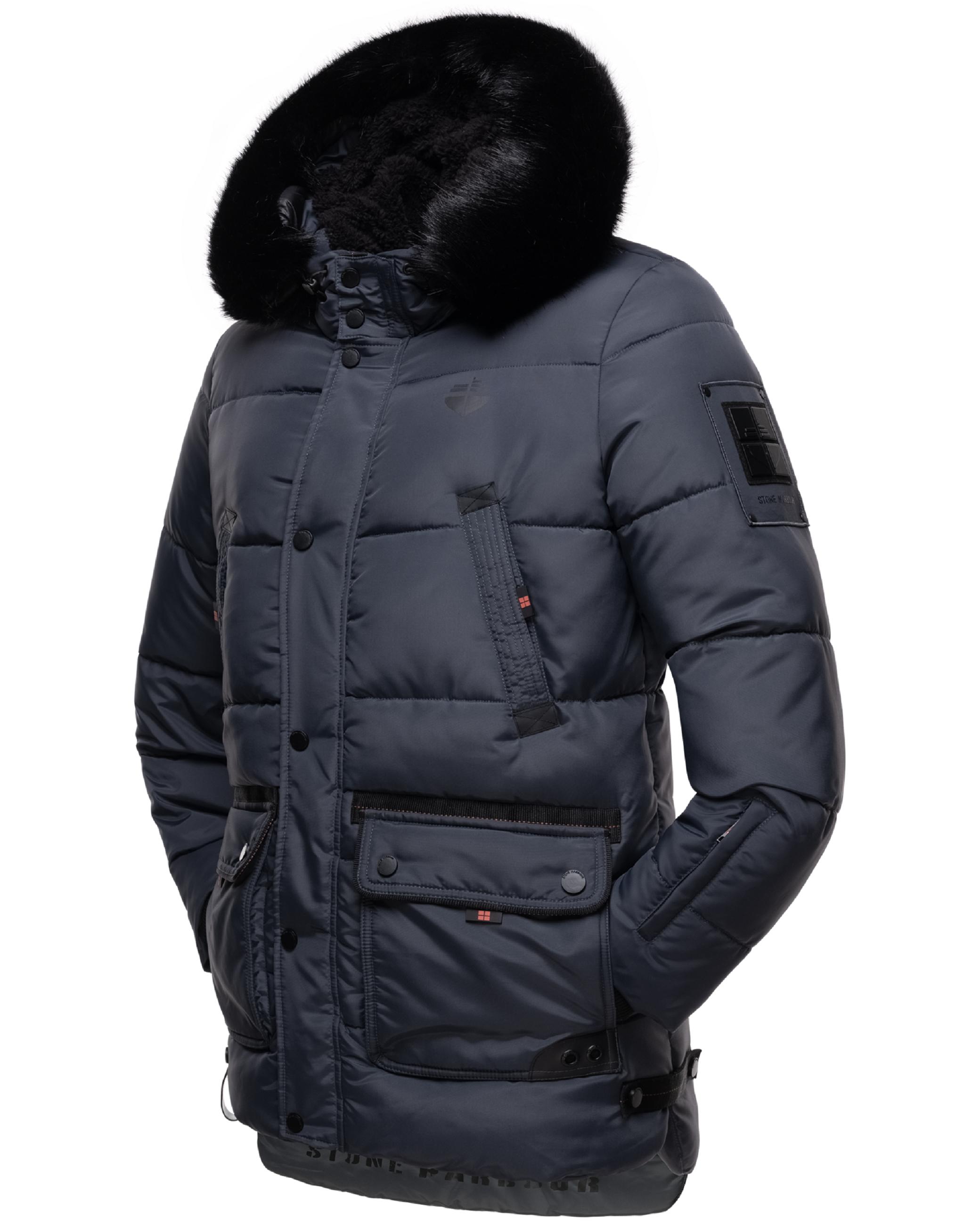 Winter Steppjacke mit abnehmbarer Kapuze "Mironoo" Stone Blue