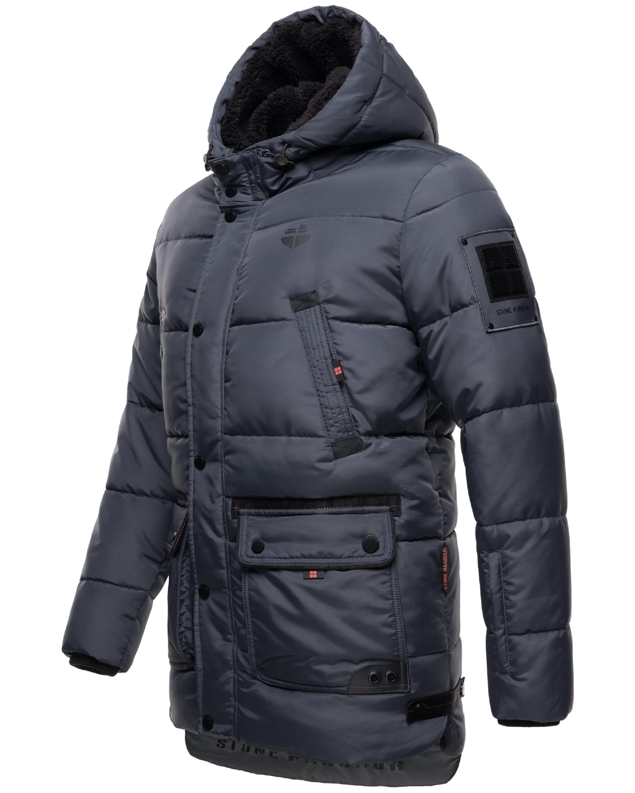 Winter Steppjacke mit abnehmbarer Kapuze "Mironoo" Stone Blue