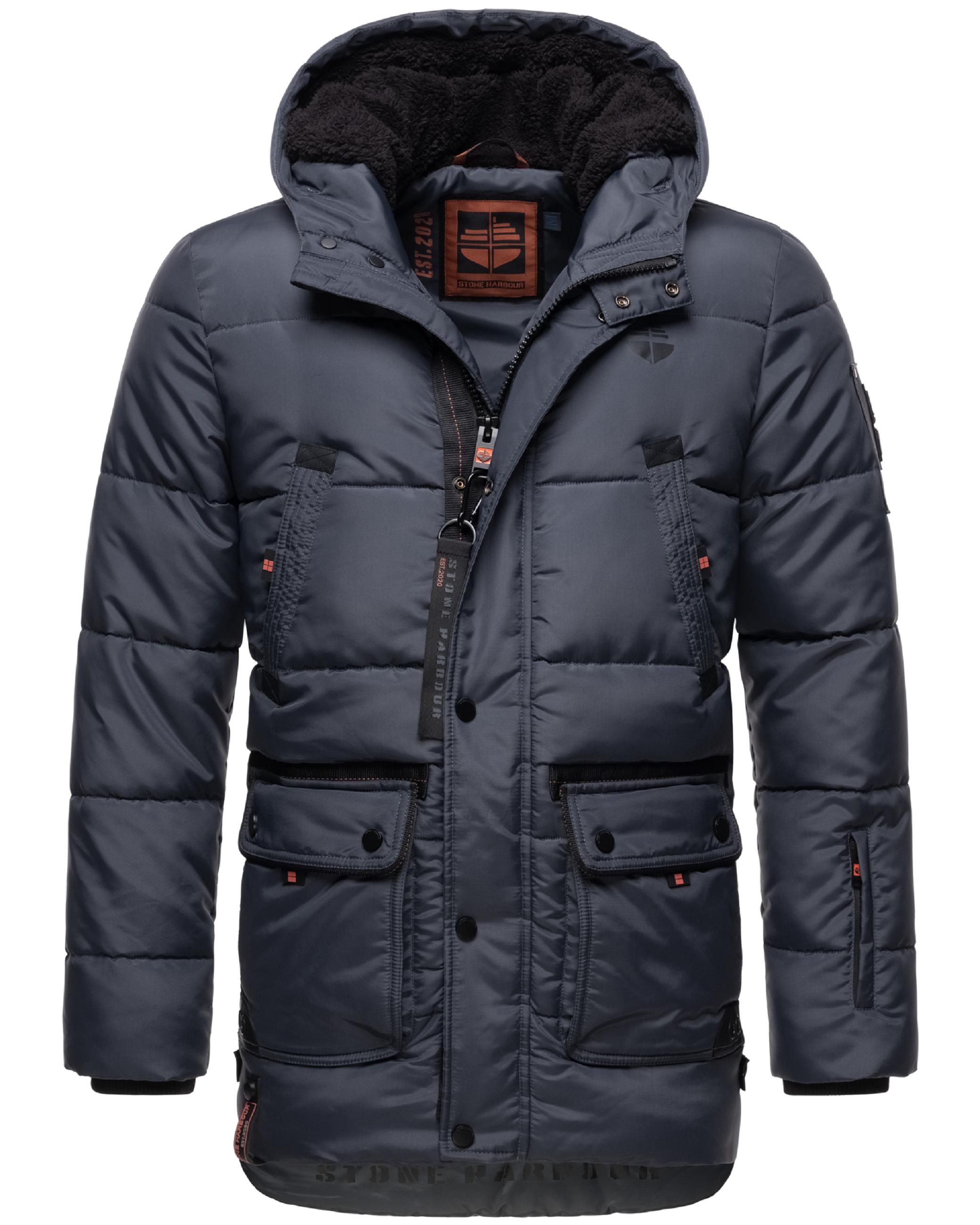 Winter Steppjacke mit abnehmbarer Kapuze "Mironoo" Stone Blue