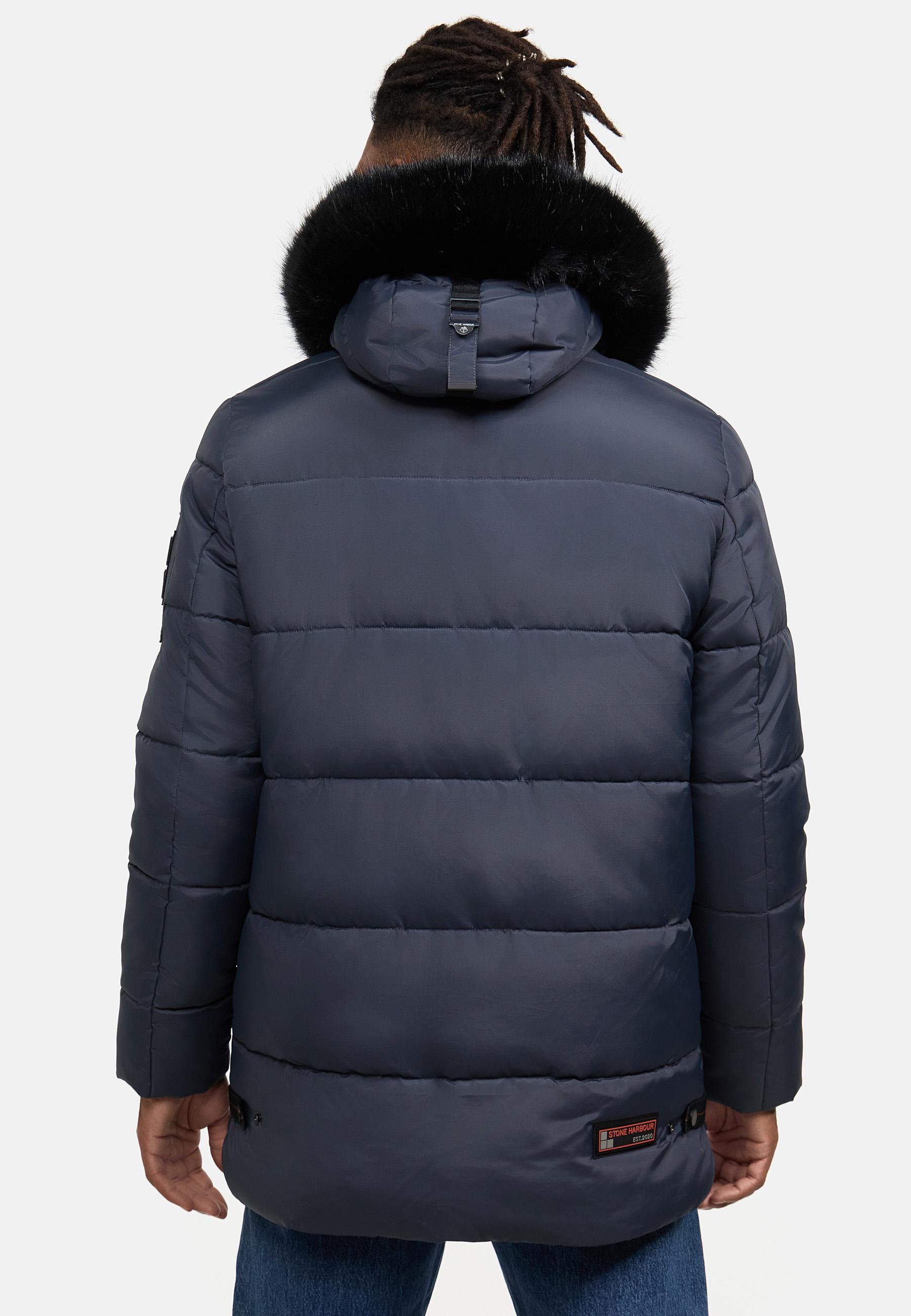 Winter Steppjacke mit abnehmbarer Kapuze "Mironoo" Stone Blue