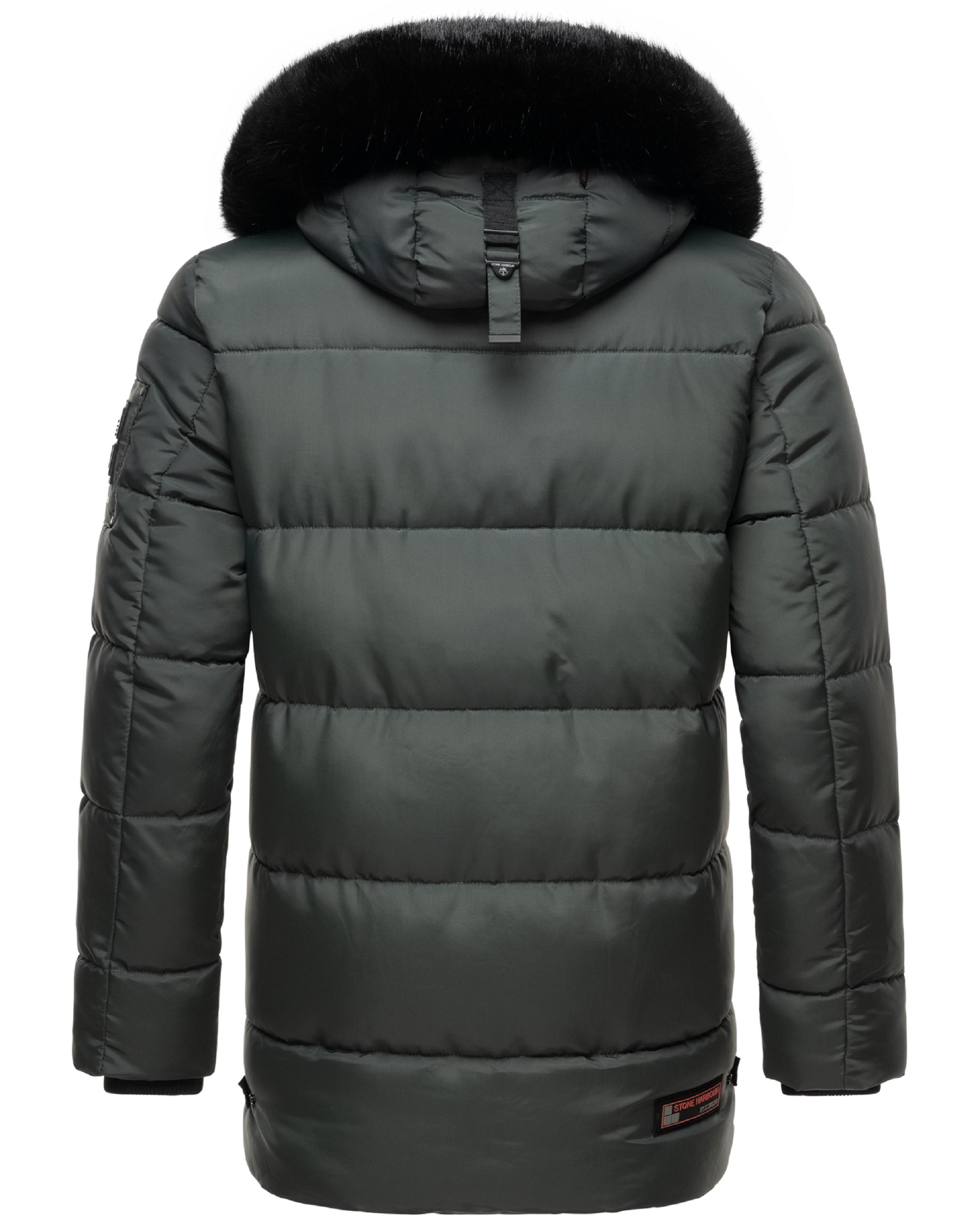 Winter Steppjacke mit abnehmbarer Kapuze "Mironoo" Stone Green