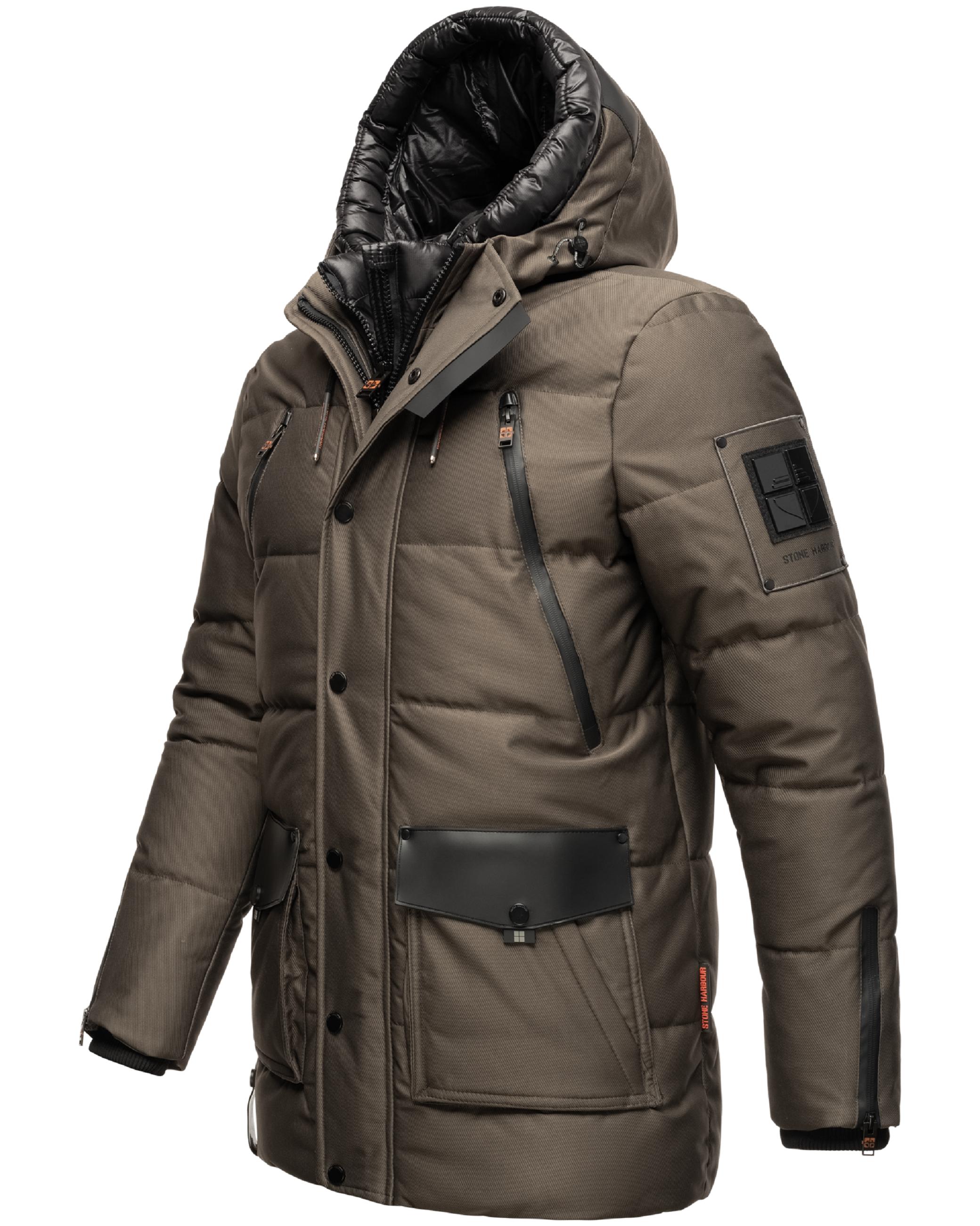 Kurzer Winterparka mit Kapuze "Mitjaa" Anthracite