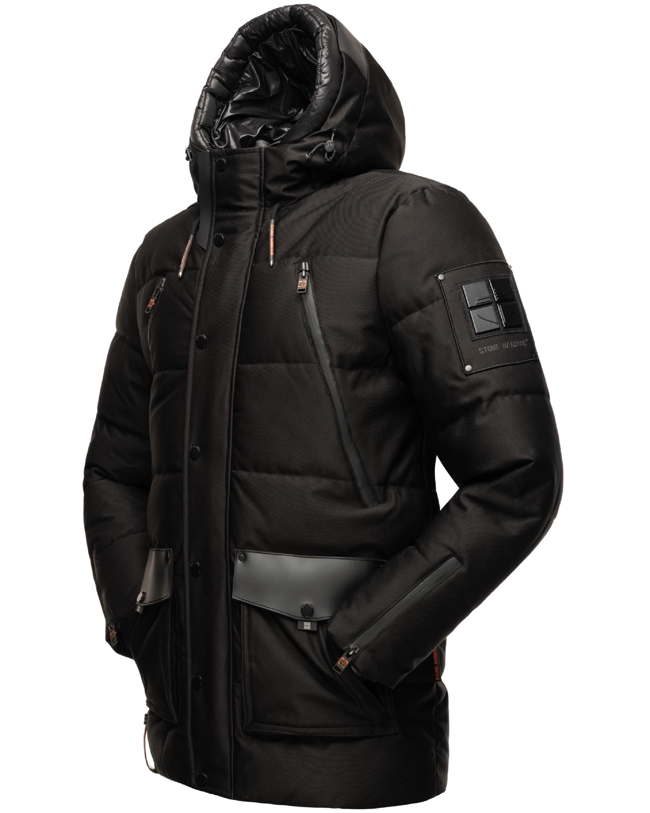 Kurzer Winterparka mit Kapuze "Mitjaa" Black