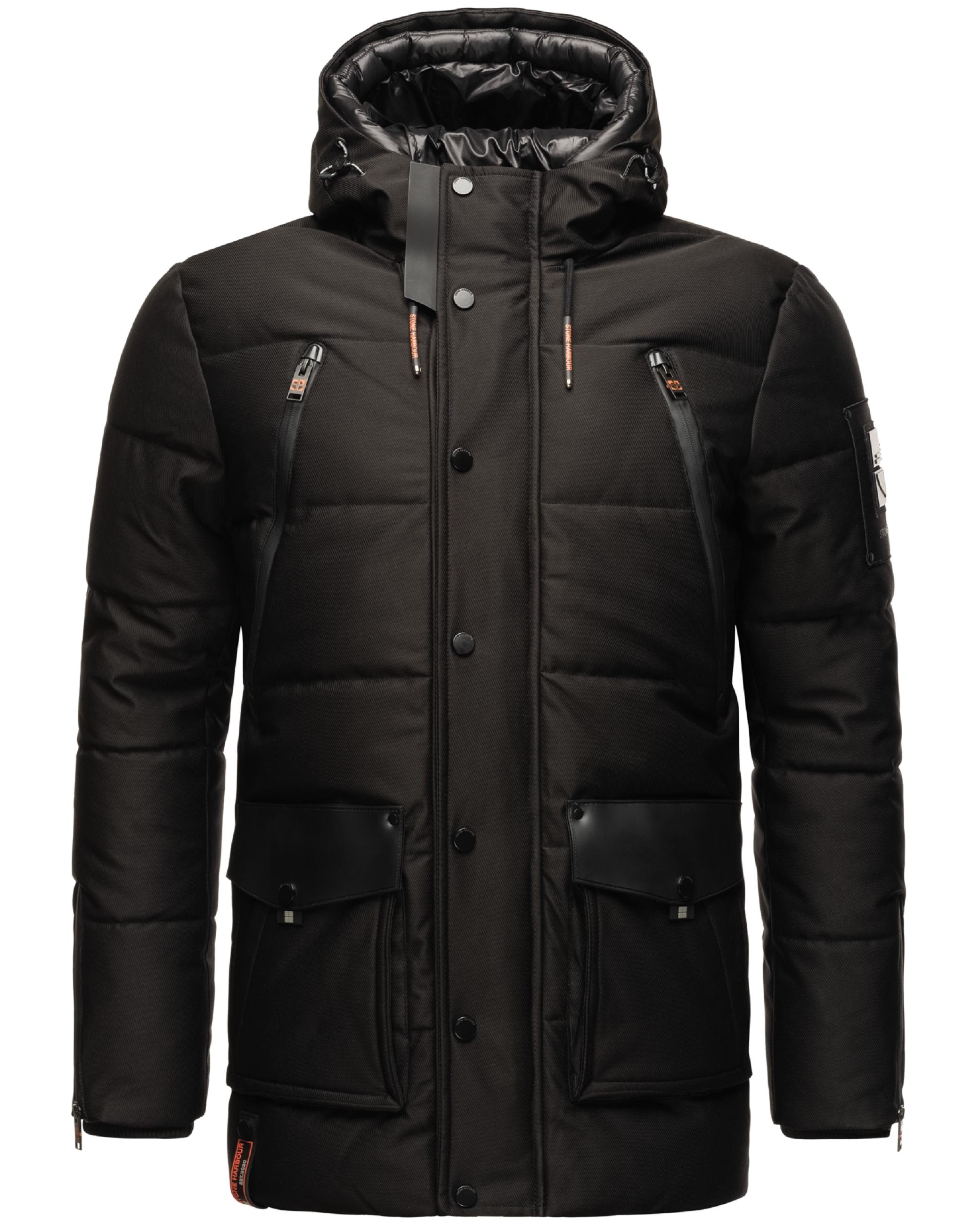 Kurzer Winterparka mit Kapuze "Mitjaa" Black