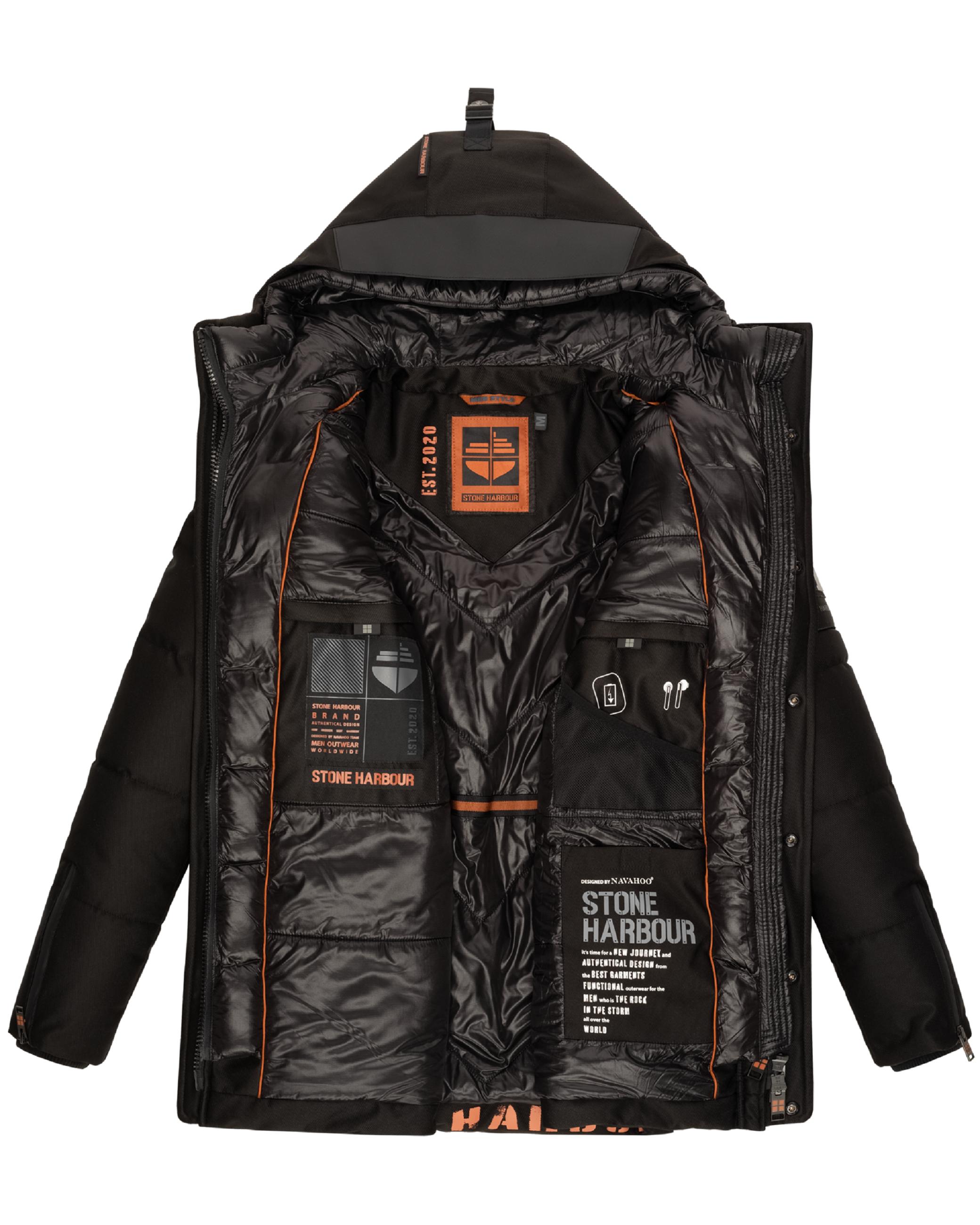 Kurzer Winterparka mit Kapuze "Mitjaa" Black